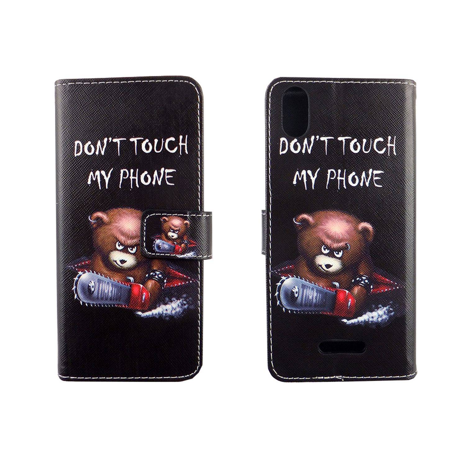 Wiko Lenny 4 Plus Handyhülle Bookcover Schwarz