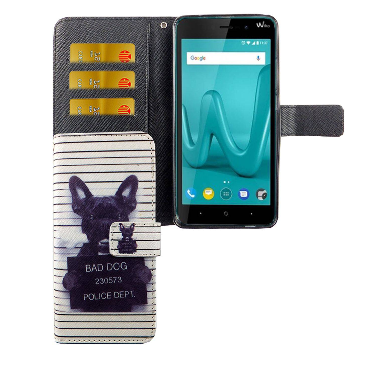 Wiko Lenny 4 Plus Handyhülle Bookcover Weiß