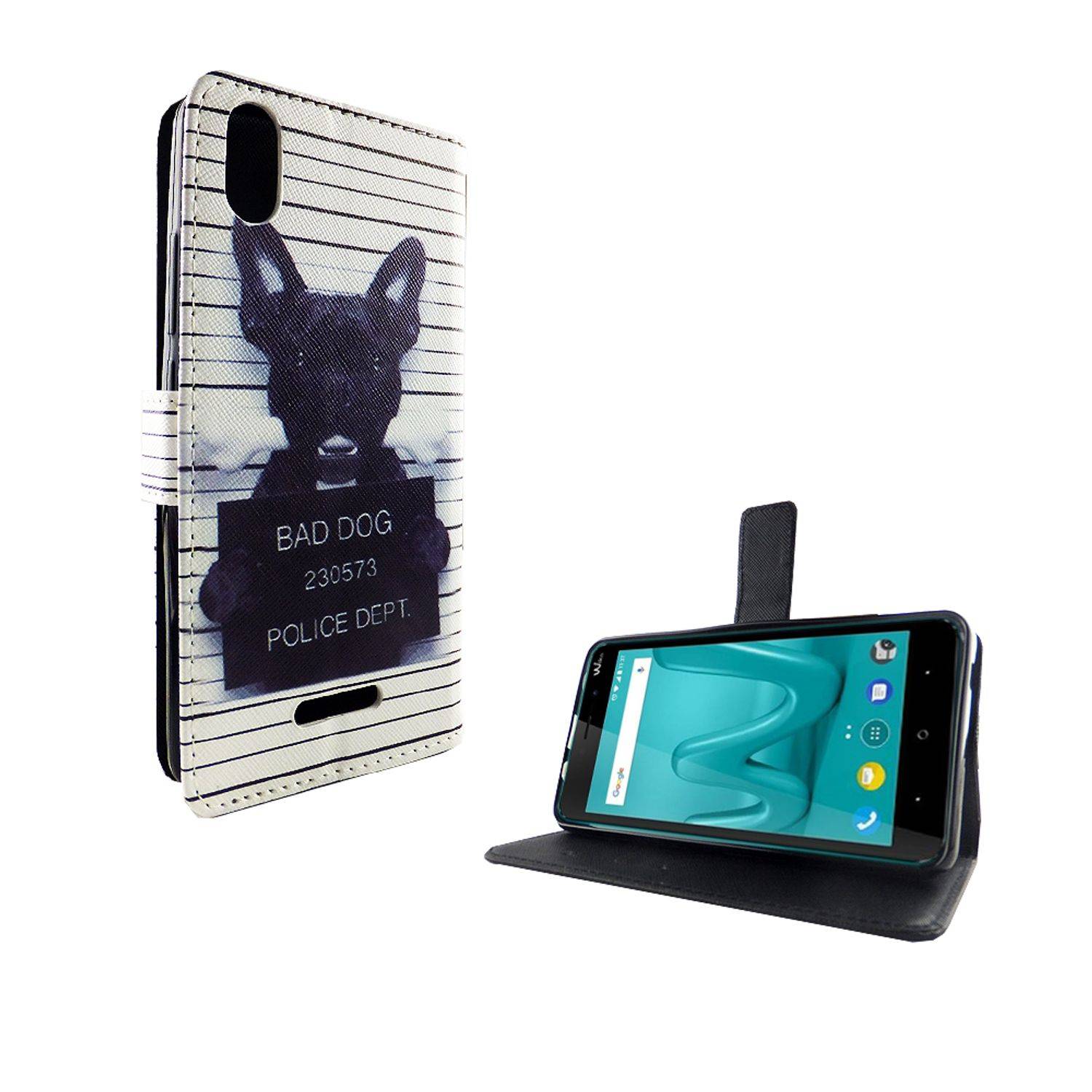 Wiko Lenny 4 Plus Handyhülle Bookcover Weiß