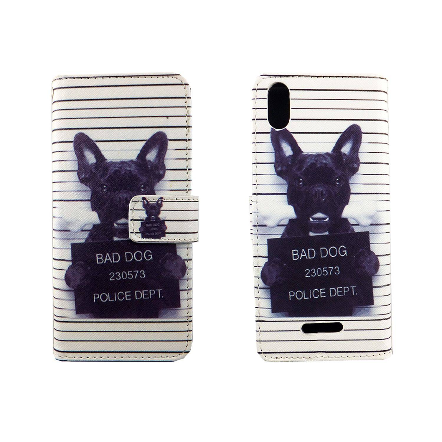 Wiko Lenny 4 Plus Handyhülle Bookcover Weiß