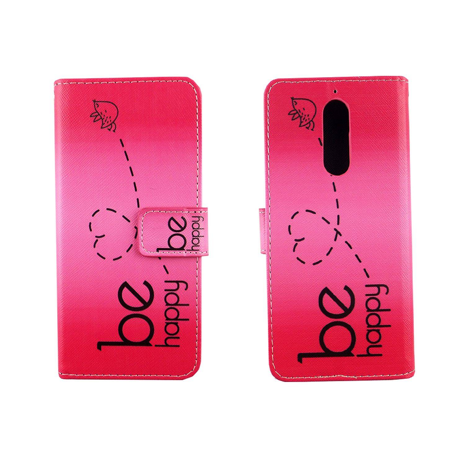 Wiko View XL Handyhülle Bookcover Rosa