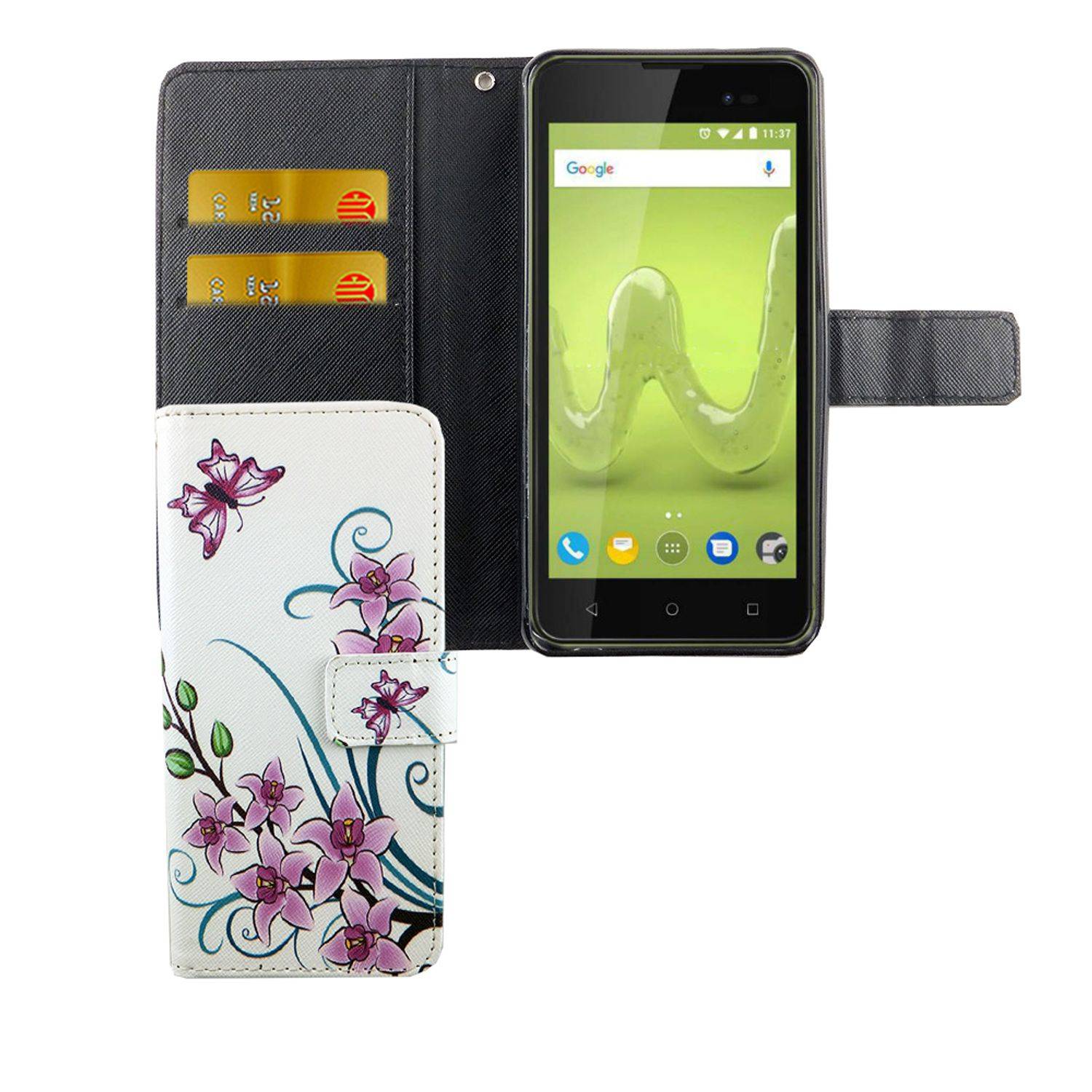Wiko Sunny 2 Plus Handyhülle Bookcover Weiß