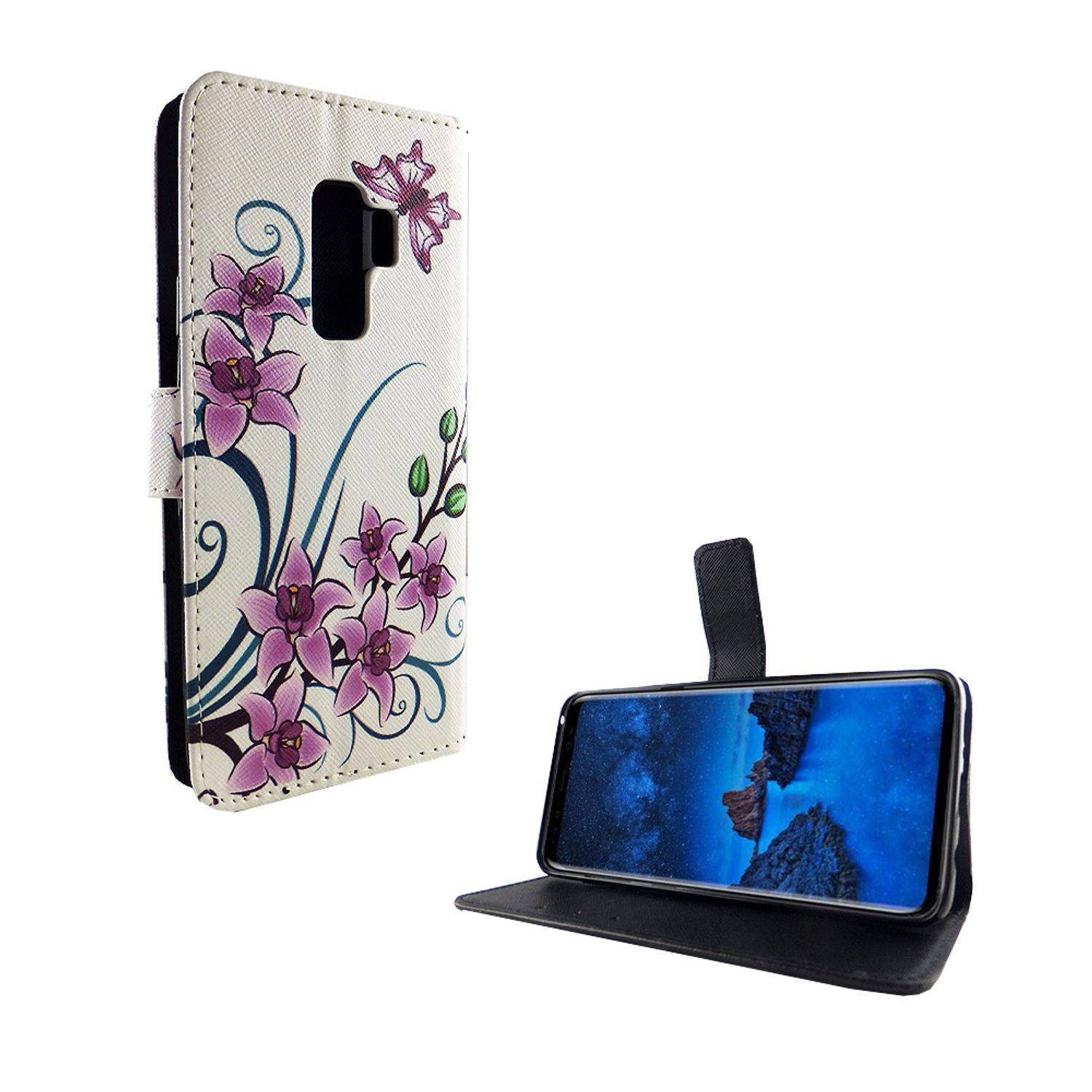 Samsung Galaxy S9 Plus Handyhülle Bookcover Weiß
