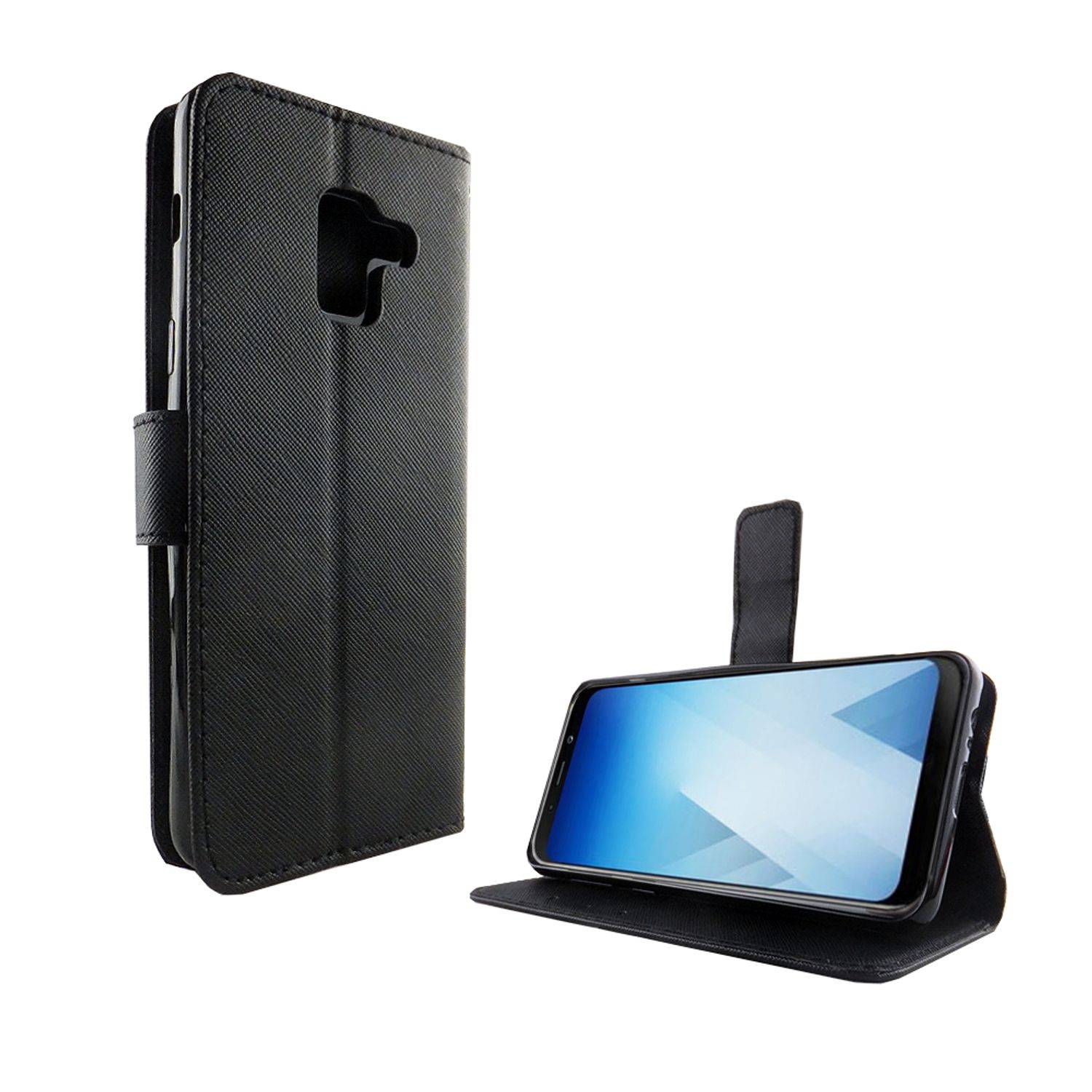 Samsung Galaxy A8 (2018) Handyhülle Bookcover Schwarz