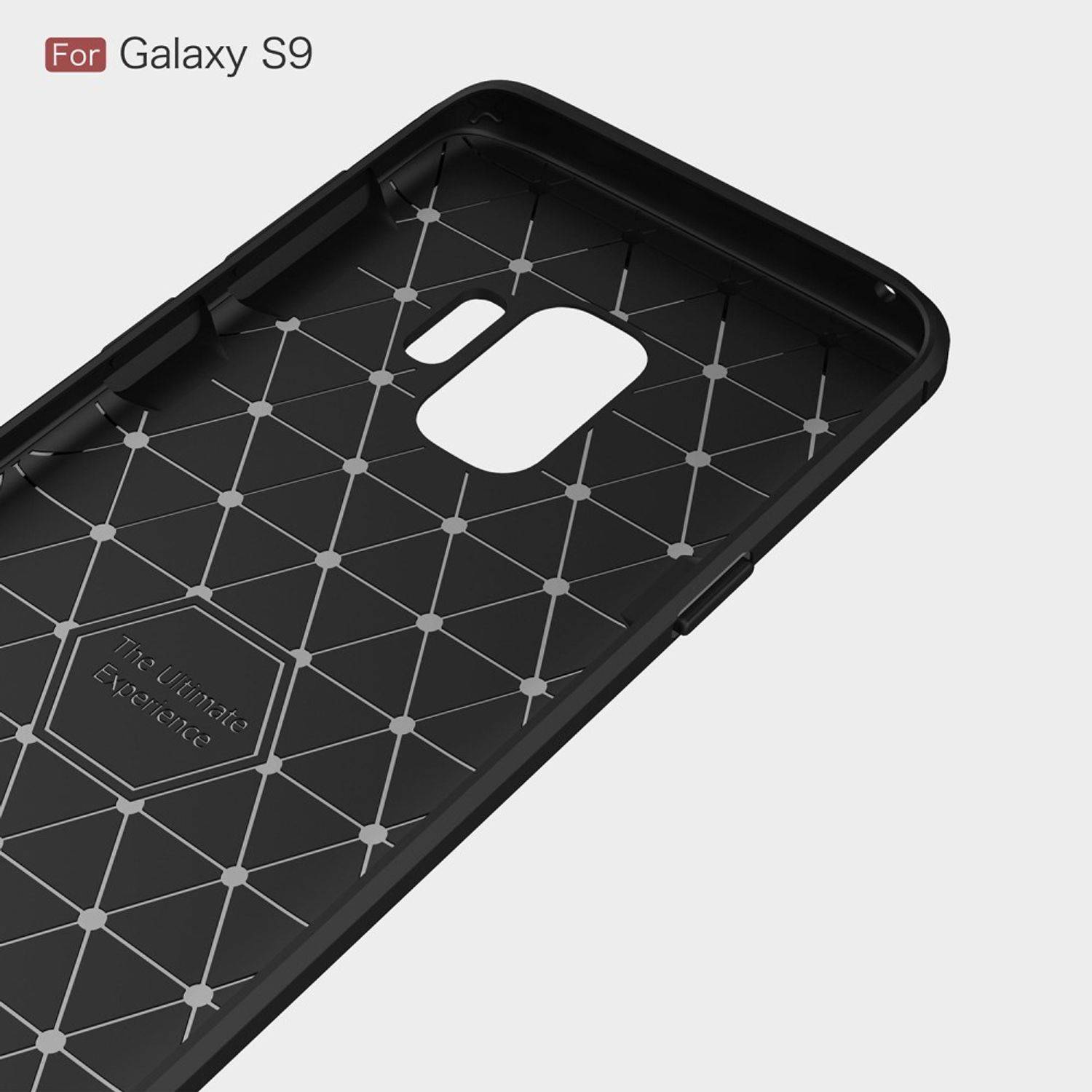 Samsung Galaxy S9 Handyhülle Carbon Optik Backcover Schwarz