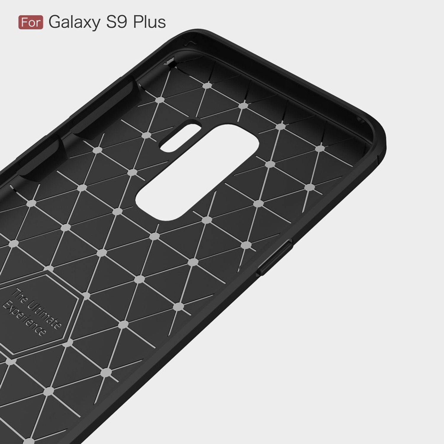 Samsung Galaxy S9 Plus Handyhülle Carbon Optik Backcover Blau