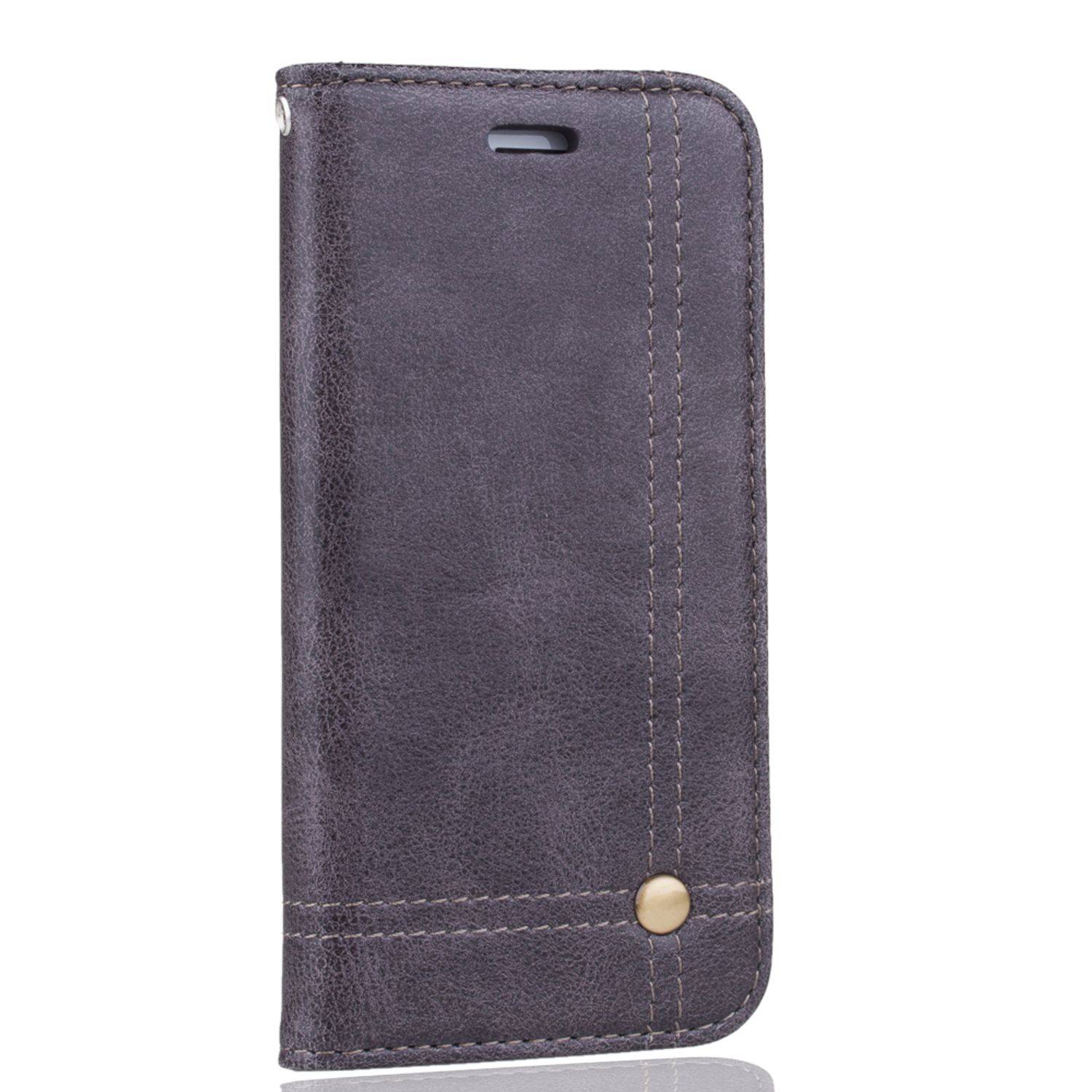 Apple iPhone 6 / 6s Handyhülle Bookcover Grau