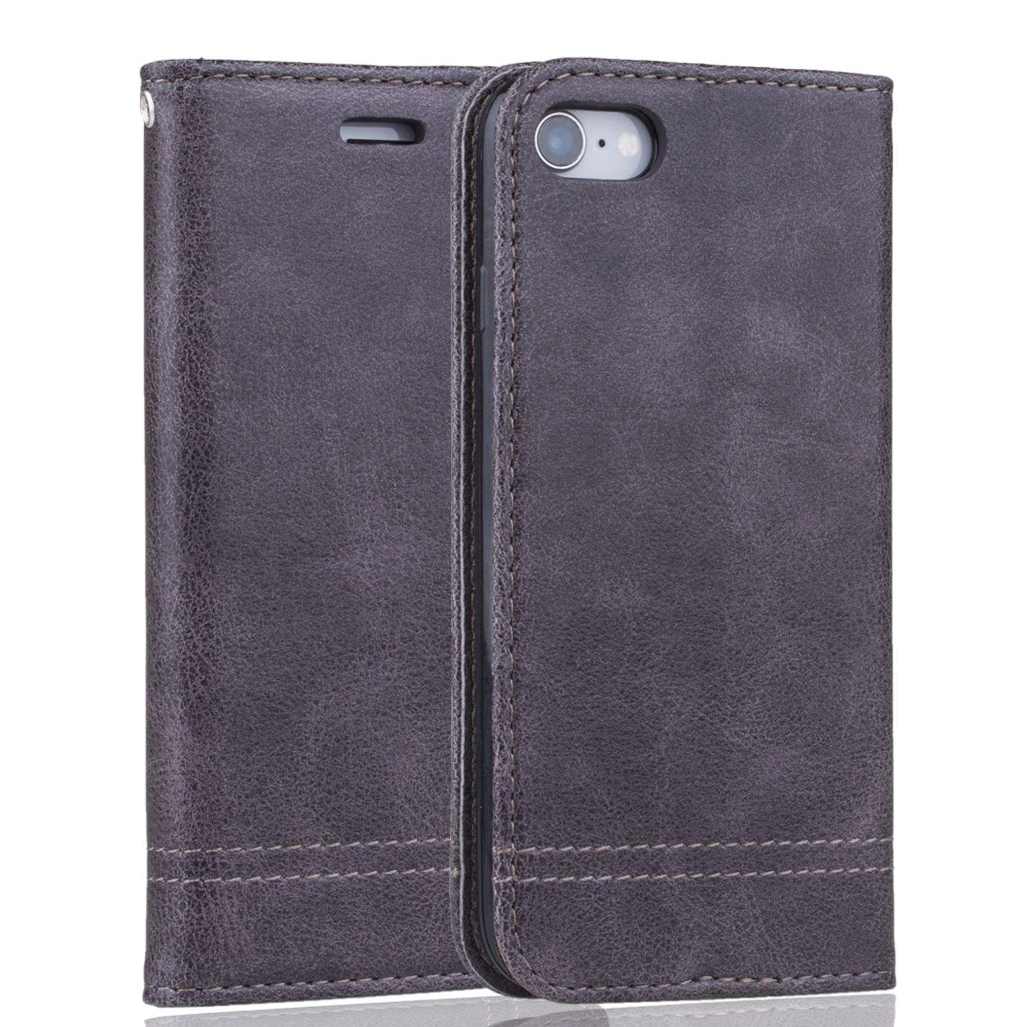 Apple iPhone 6 / 6s Handyhülle Bookcover Grau