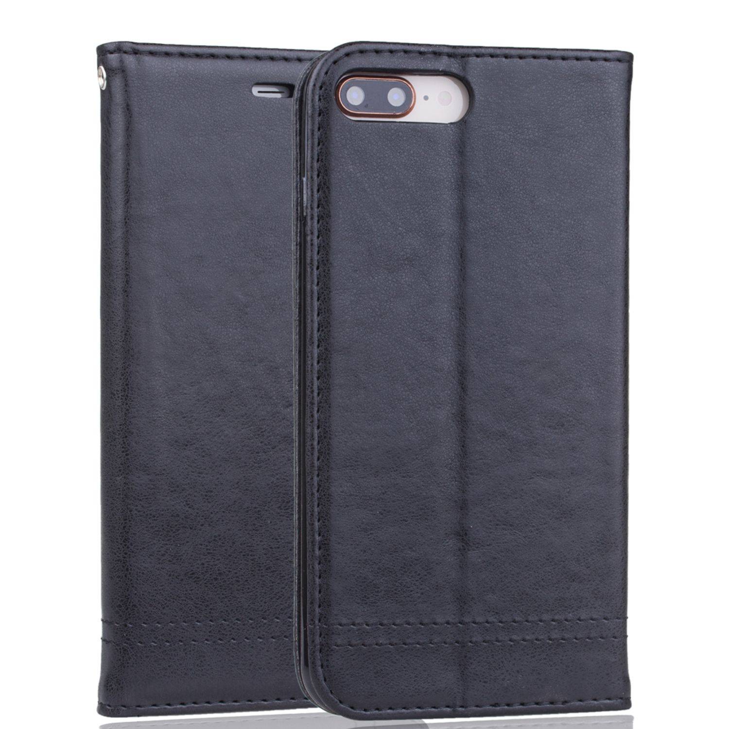 Apple iPhone 7 Plus Handyhülle Bookcover Schwarz