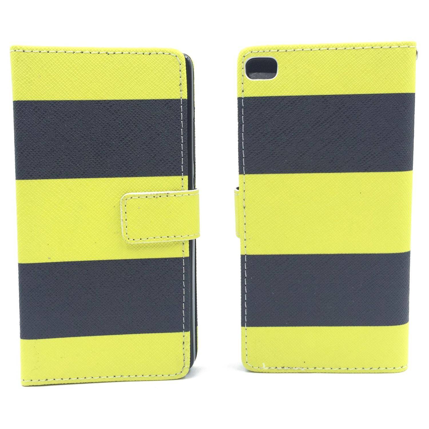 Huawei P8 Handyhülle Bookcover Gelb
