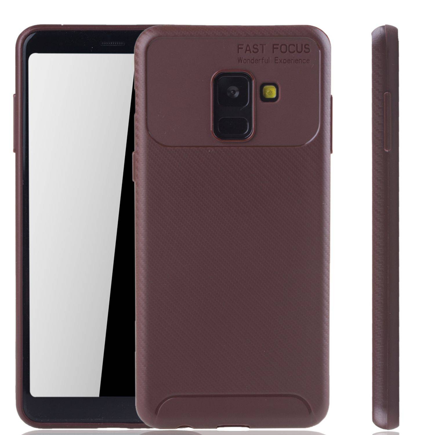 Samsung Galaxy A8 Plus (2018) Handyhülle Backcover Braun