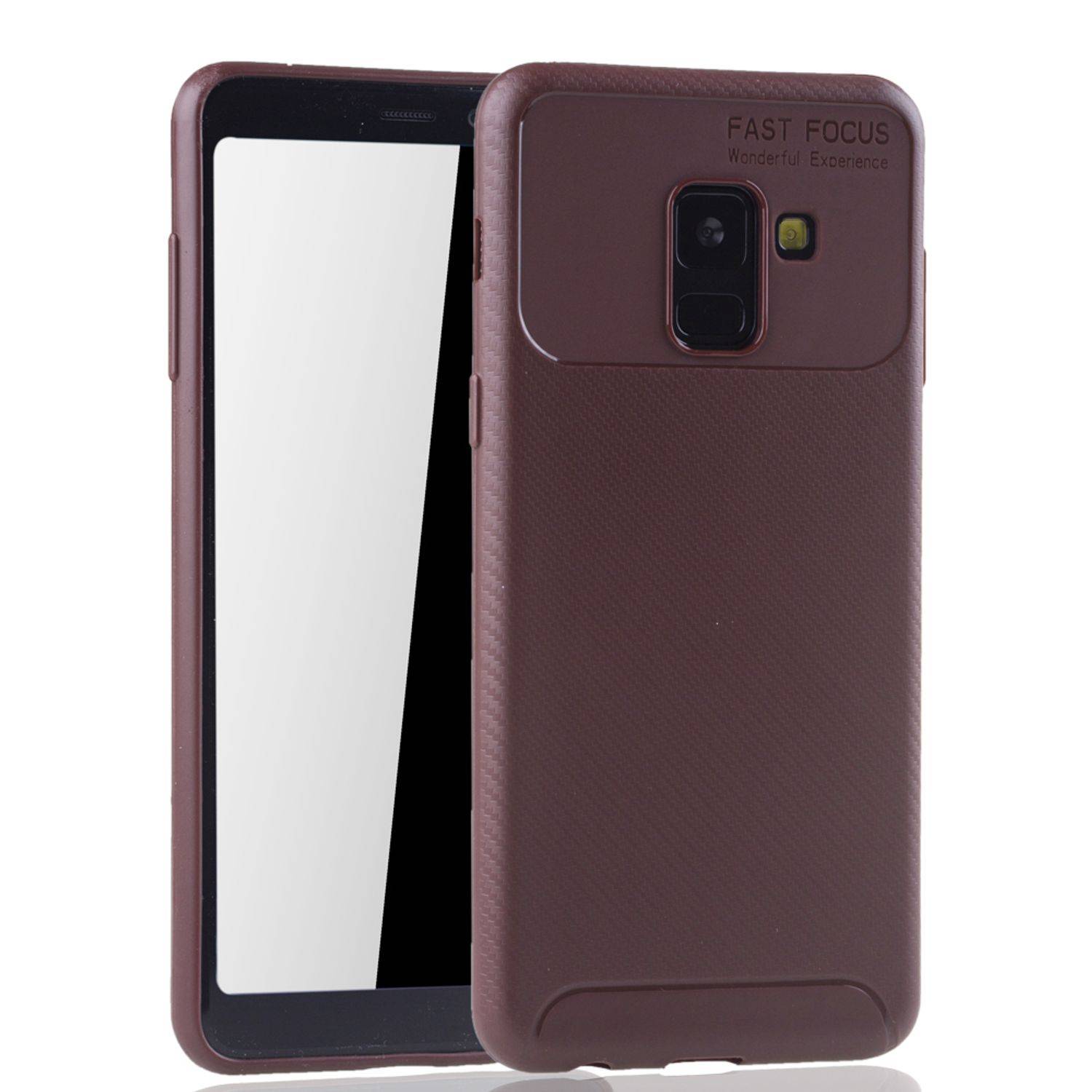 Samsung Galaxy A8 Plus (2018) Handyhülle Backcover Braun