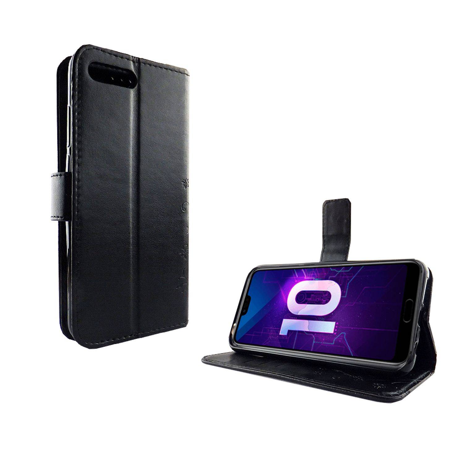 Huawei Honor 10 Handyhülle Bookcover Schwarz