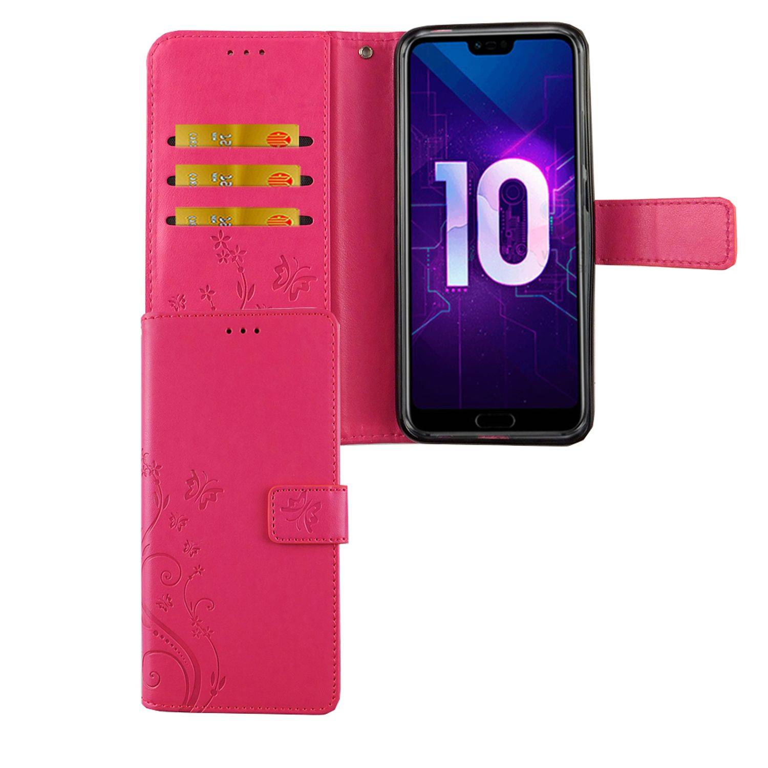 Huawei Honor 10 Handyhülle Bookcover Rosa