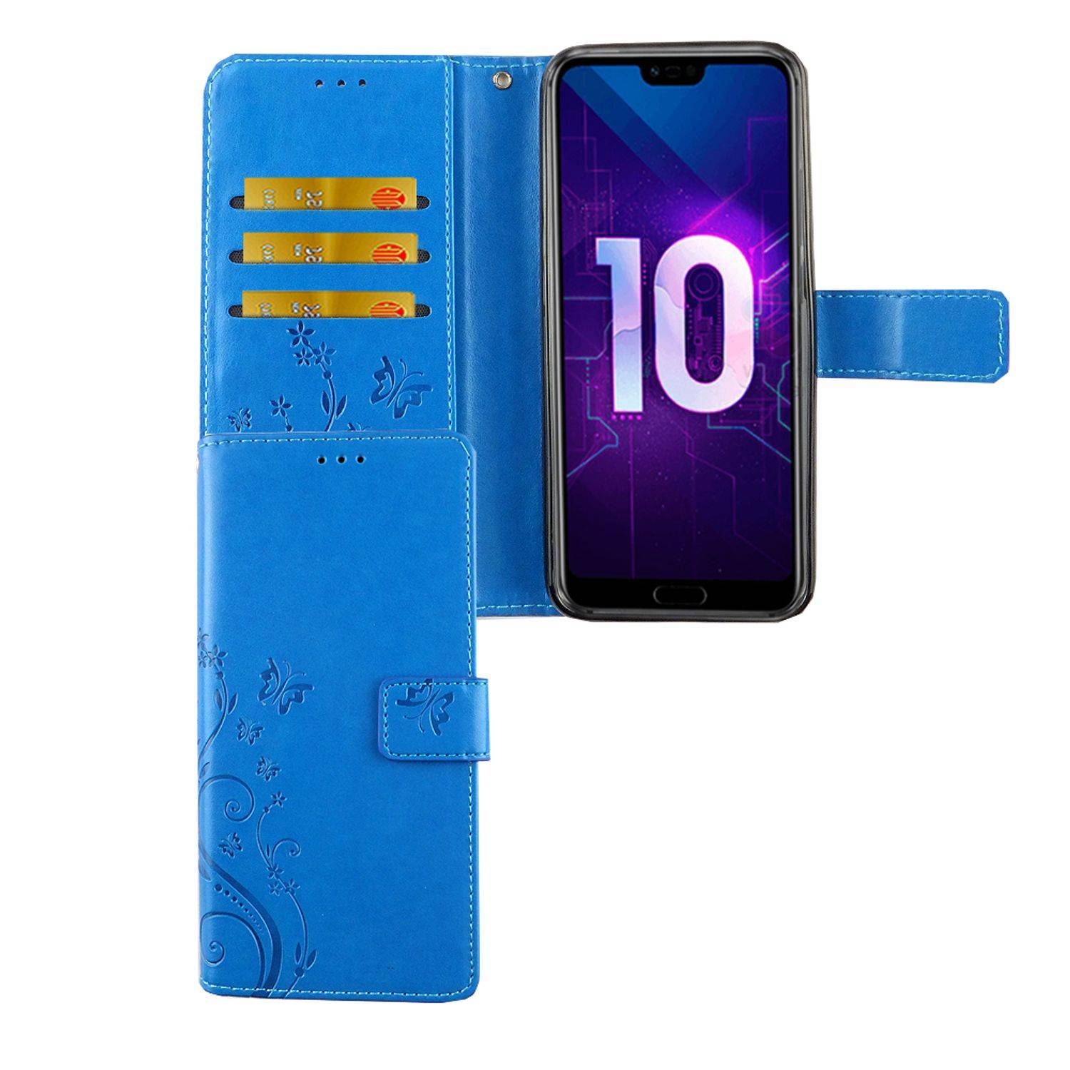 Huawei Honor 10 Handyhülle Bookcover Blau
