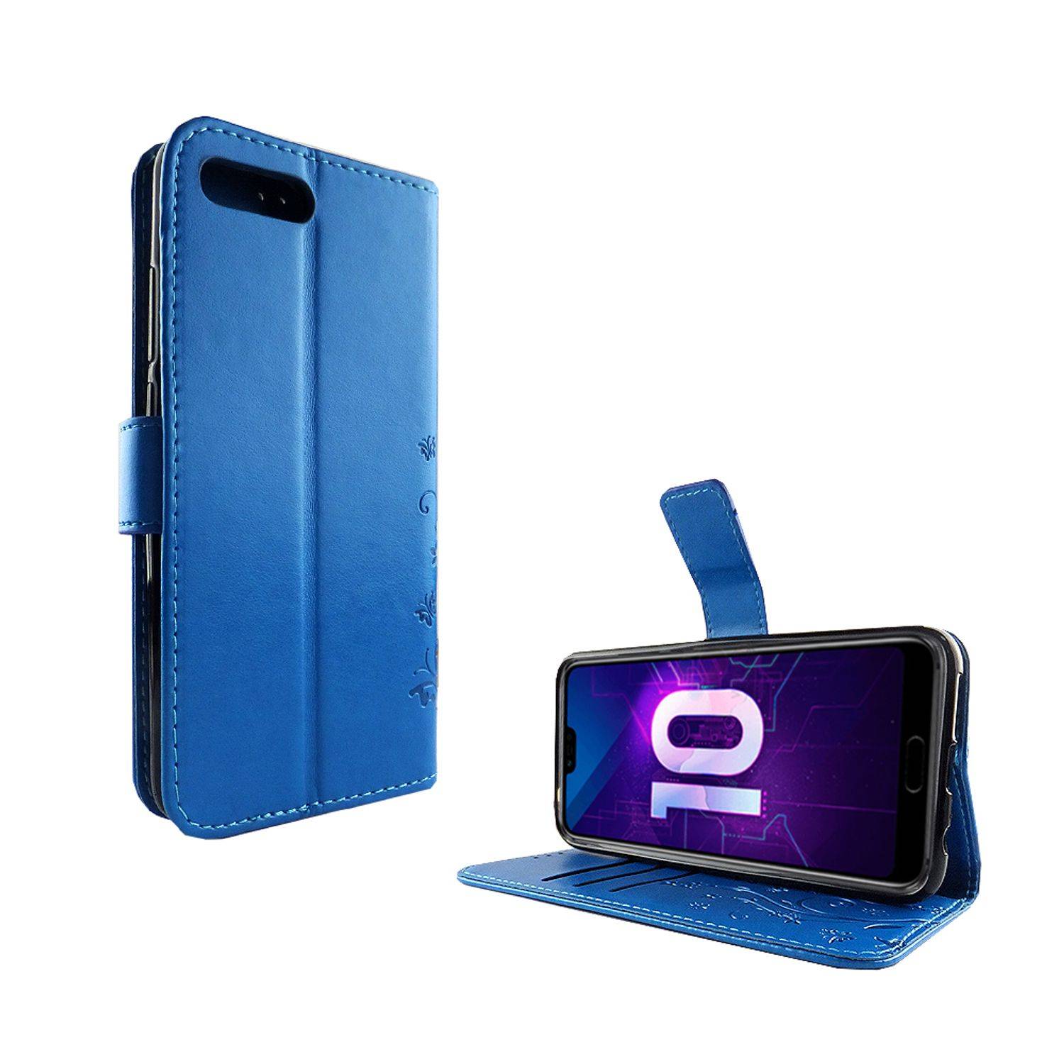 Huawei Honor 10 Handyhülle Bookcover Blau