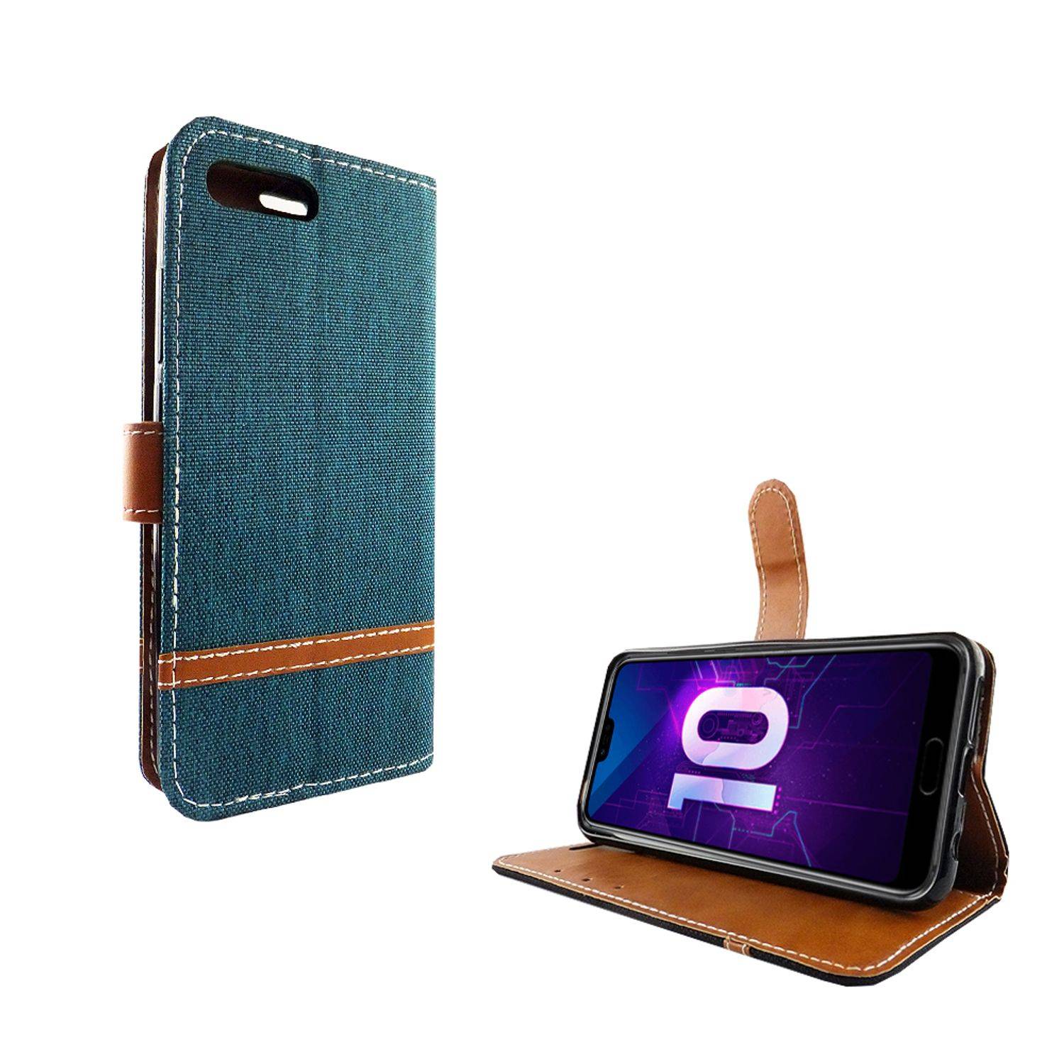 Huawei Honor 10 Handyhülle Bookcover Grün