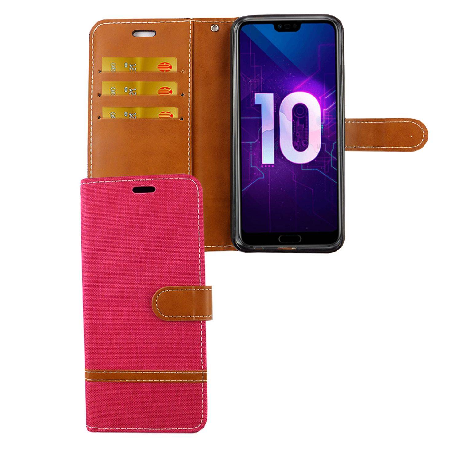 Huawei Honor 10 Handyhülle Bookcover Rosa