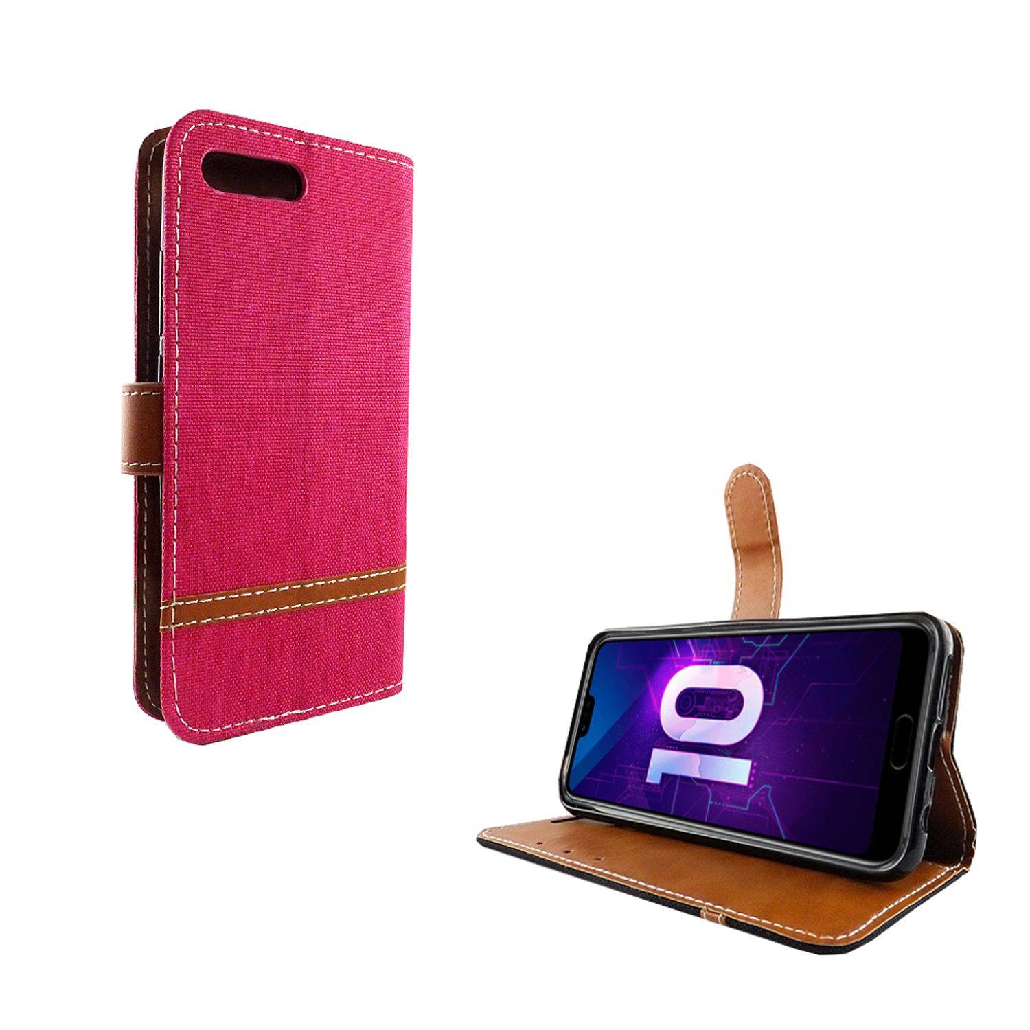 Huawei Honor 10 Handyhülle Bookcover Rosa