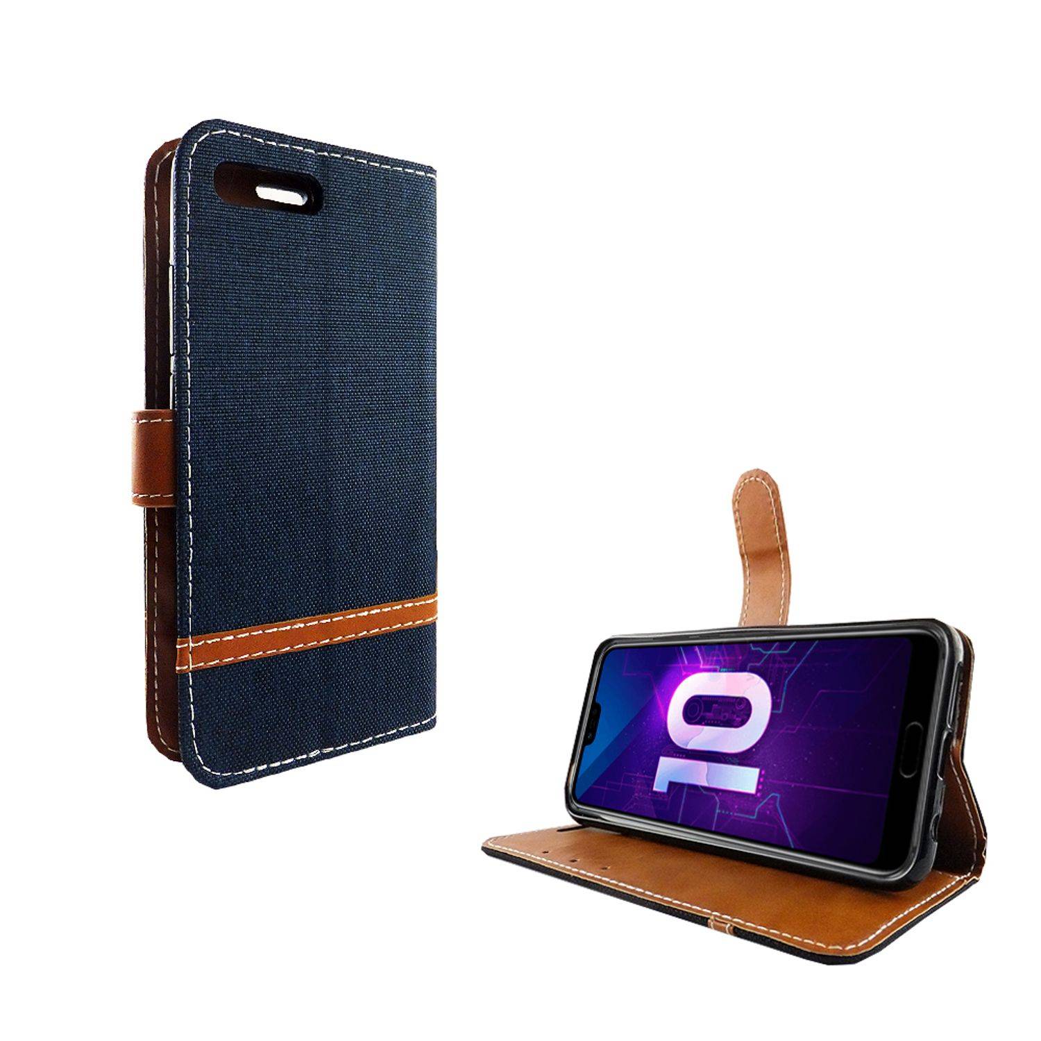 Huawei Honor 10 Handyhülle Bookcover Blau