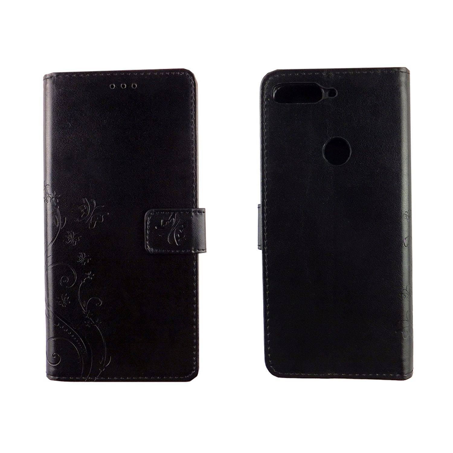 Huawei Honor 7C Handyhülle Bookcover Schwarz