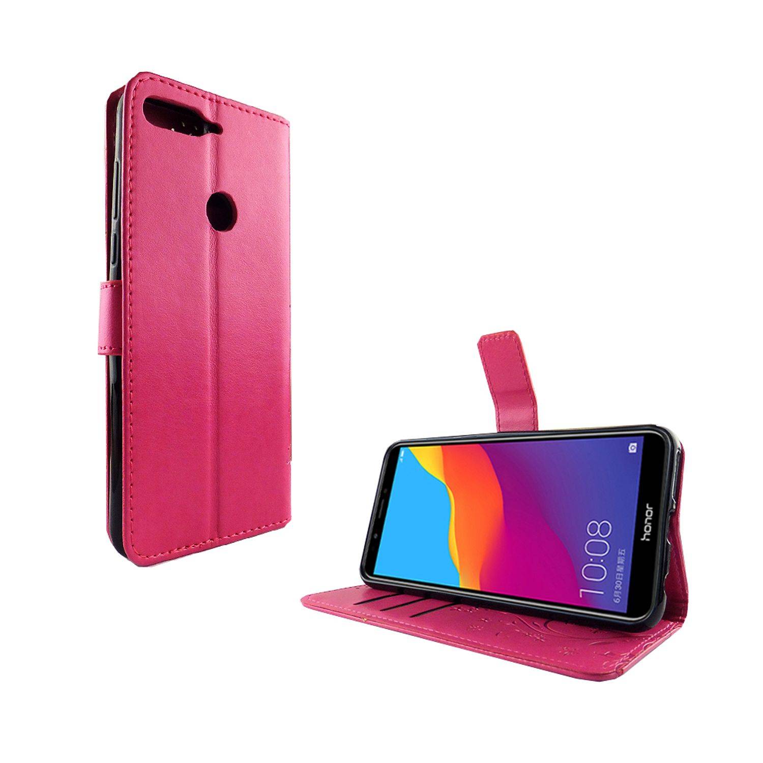 Huawei Honor 7C Handyhülle Bookcover Rosa