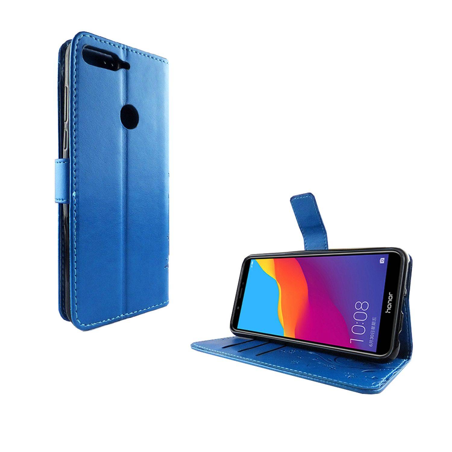 Huawei Honor 7C Handyhülle Bookcover Blau