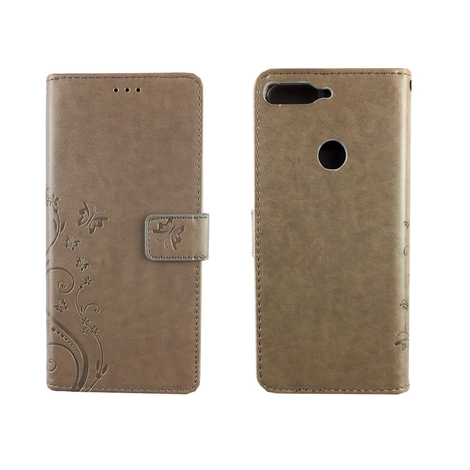 Huawei Honor 7C Handyhülle Bookcover Grau