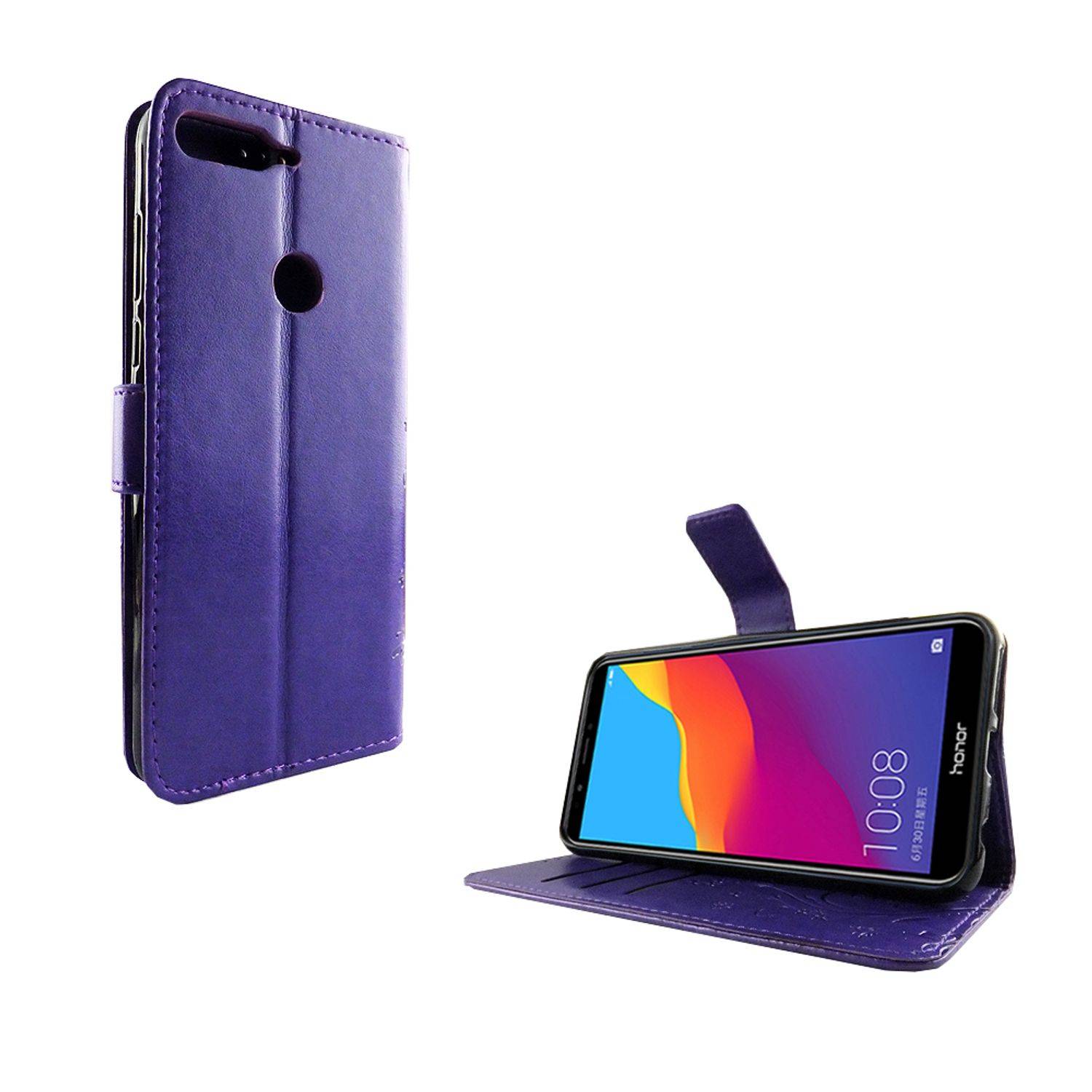 Huawei Honor 7C Handyhülle Bookcover Violett