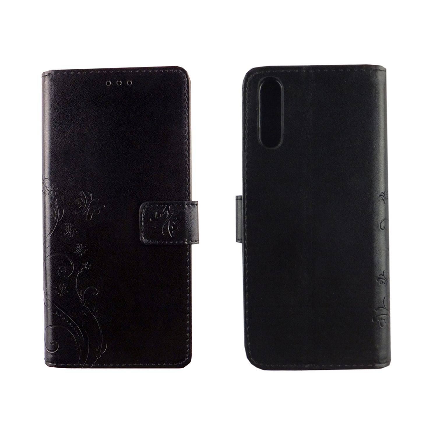 Huawei P20 Handyhülle Bookcover Schwarz