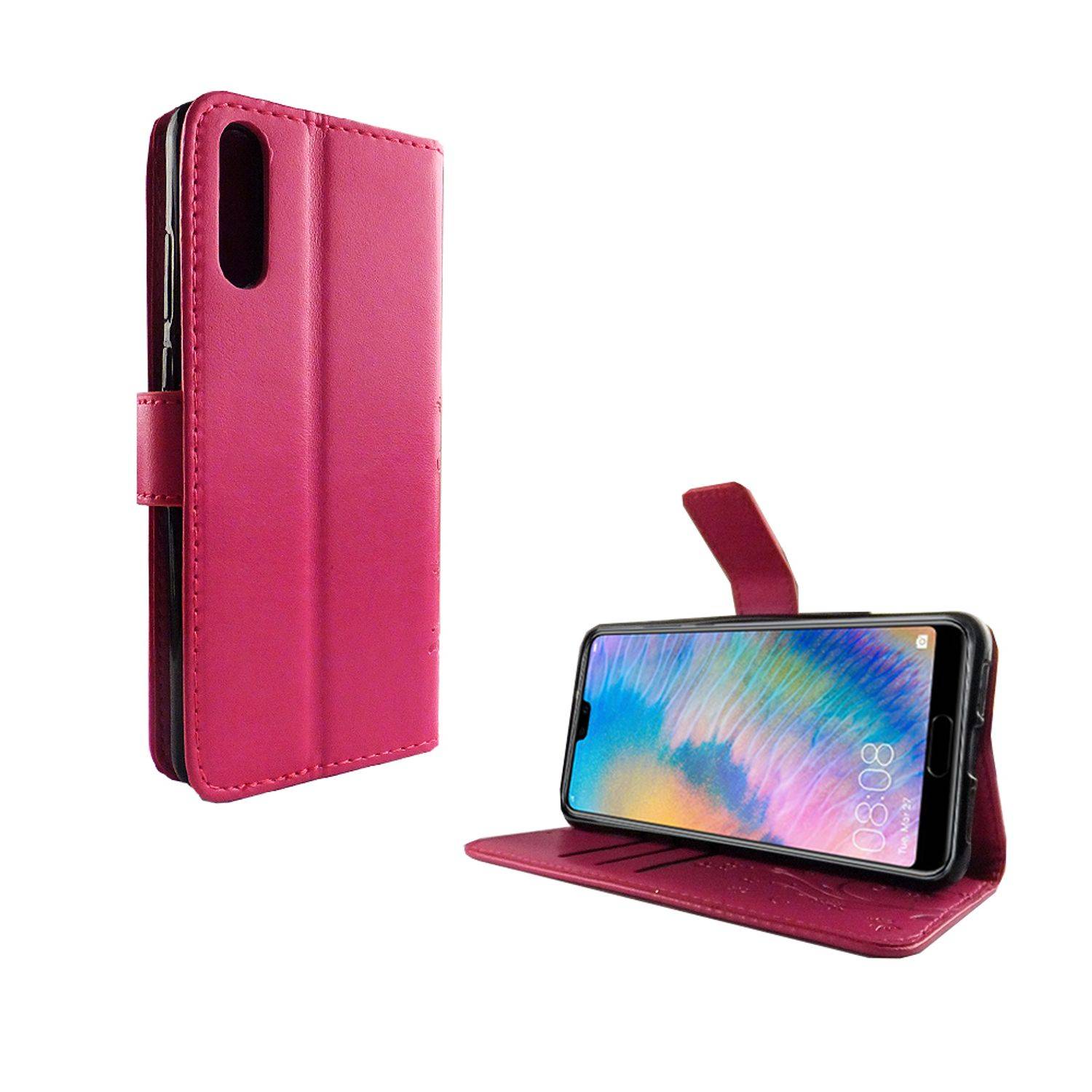 Huawei P20 Handyhülle Bookcover Rosa