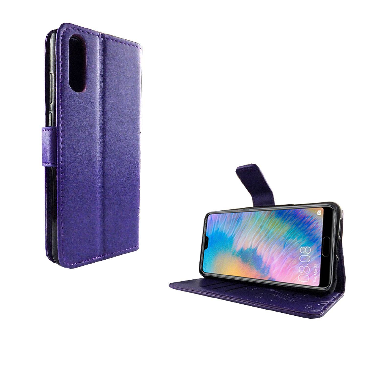 Huawei P20 Handyhülle Bookcover Violett