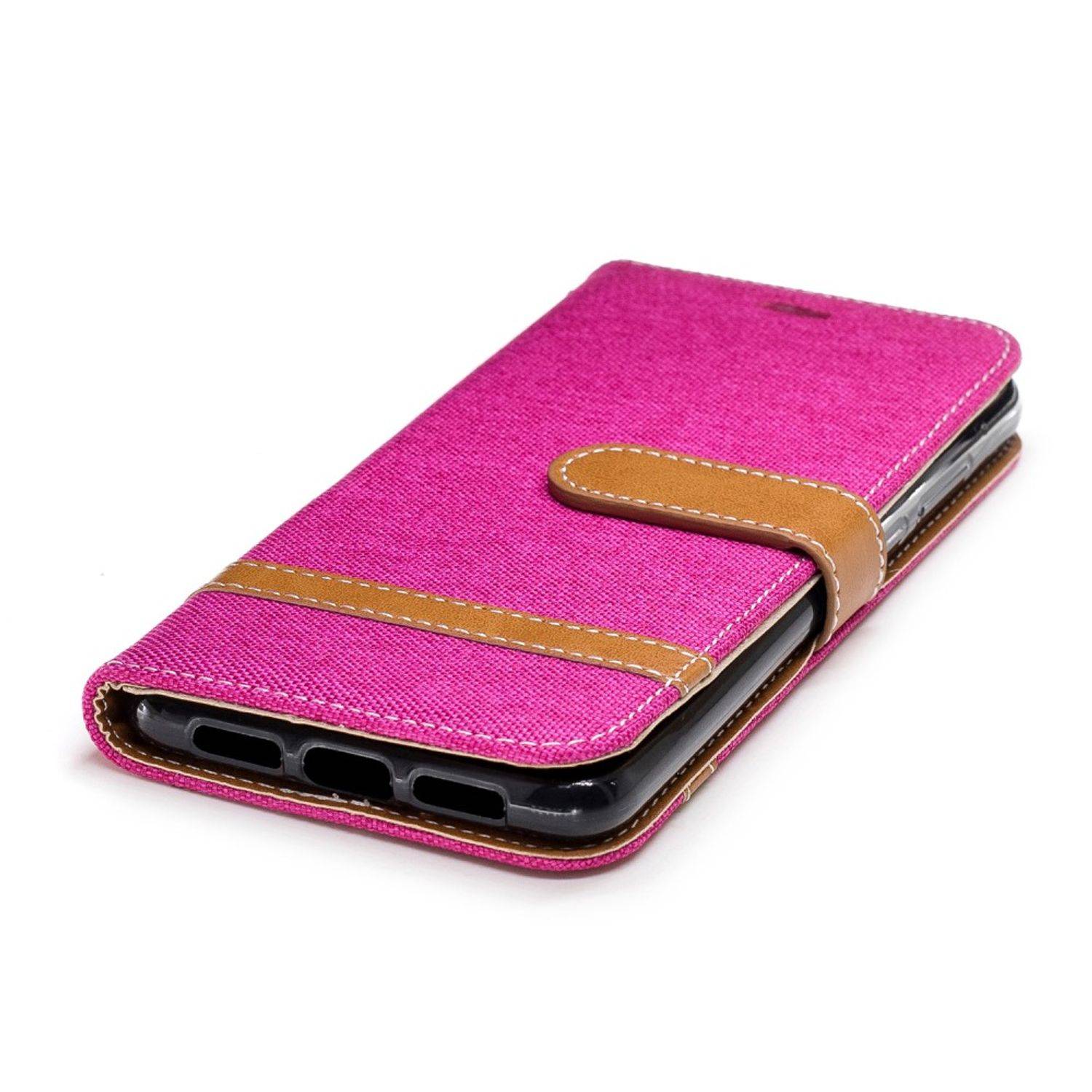 Huawei P20 Handyhülle Bookcover Rosa