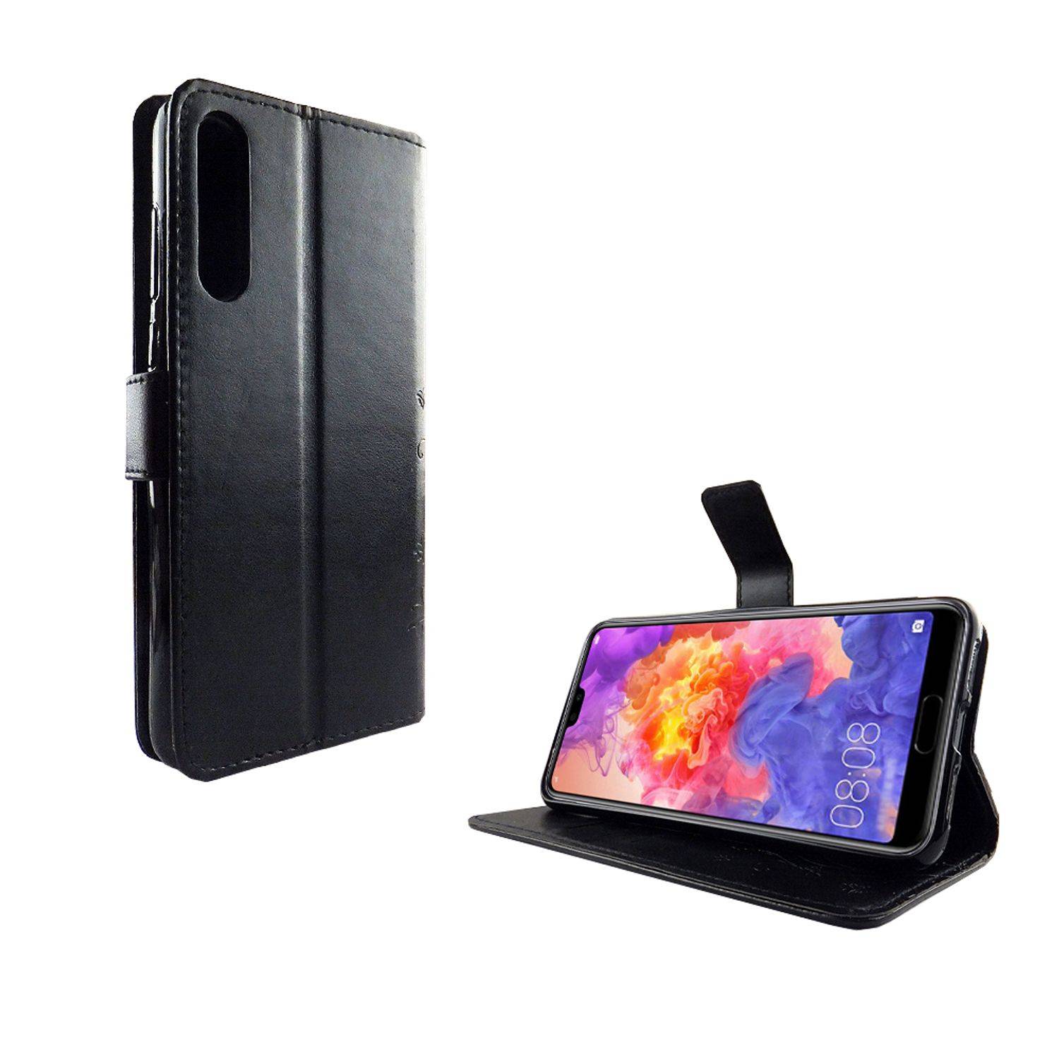 Huawei P20 Pro Handyhülle Bookcover Schwarz