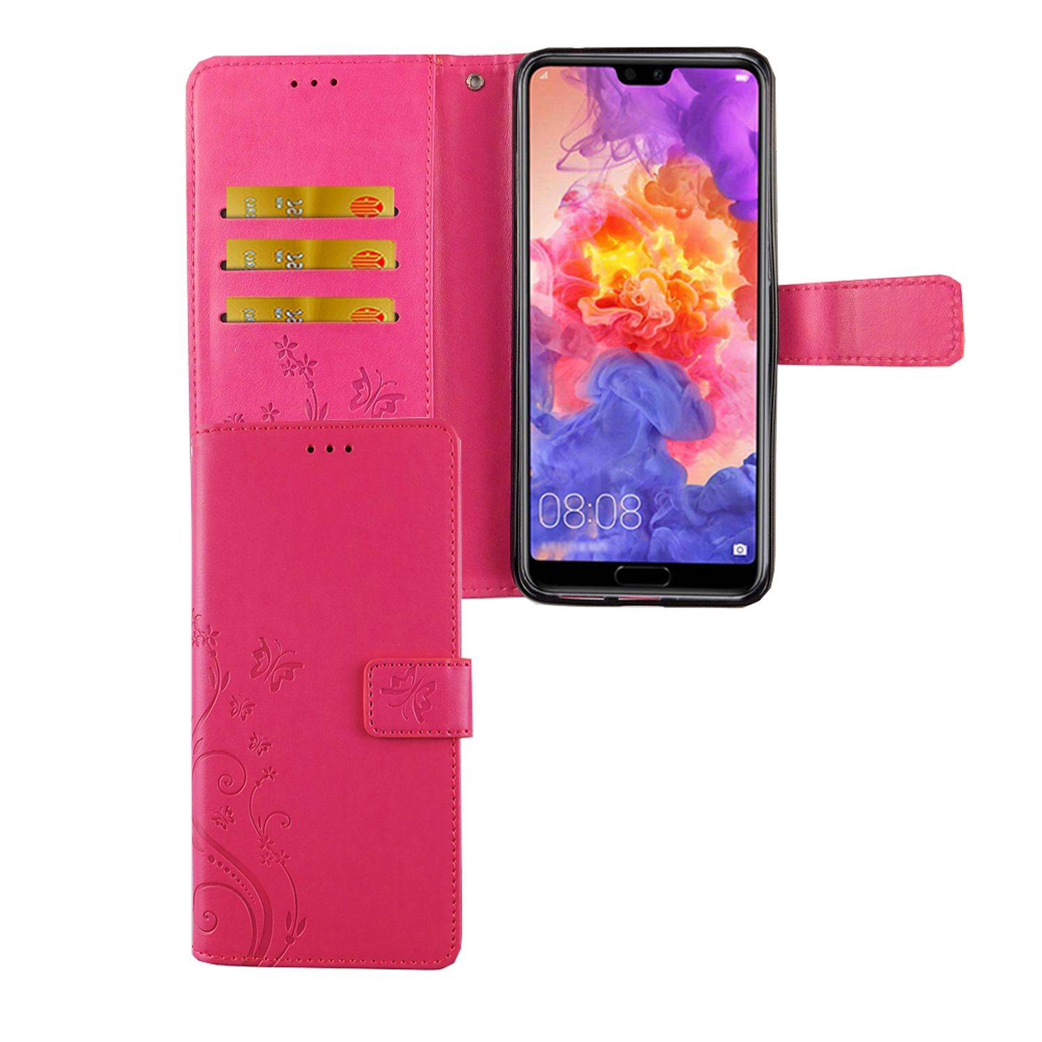 Huawei P20 Pro Handyhülle Bookcover Rosa