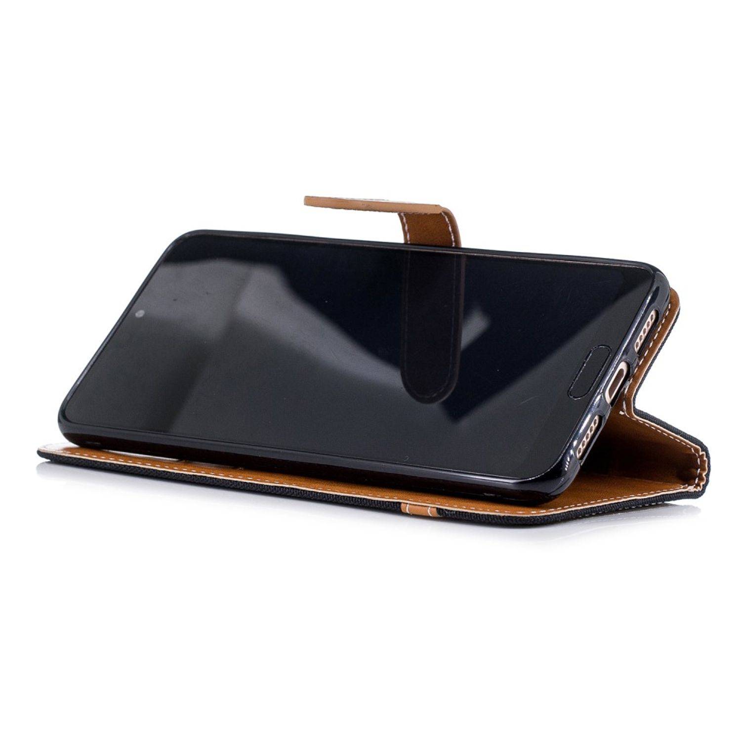 Huawei P20 Pro Handyhülle Bookcover Schwarz