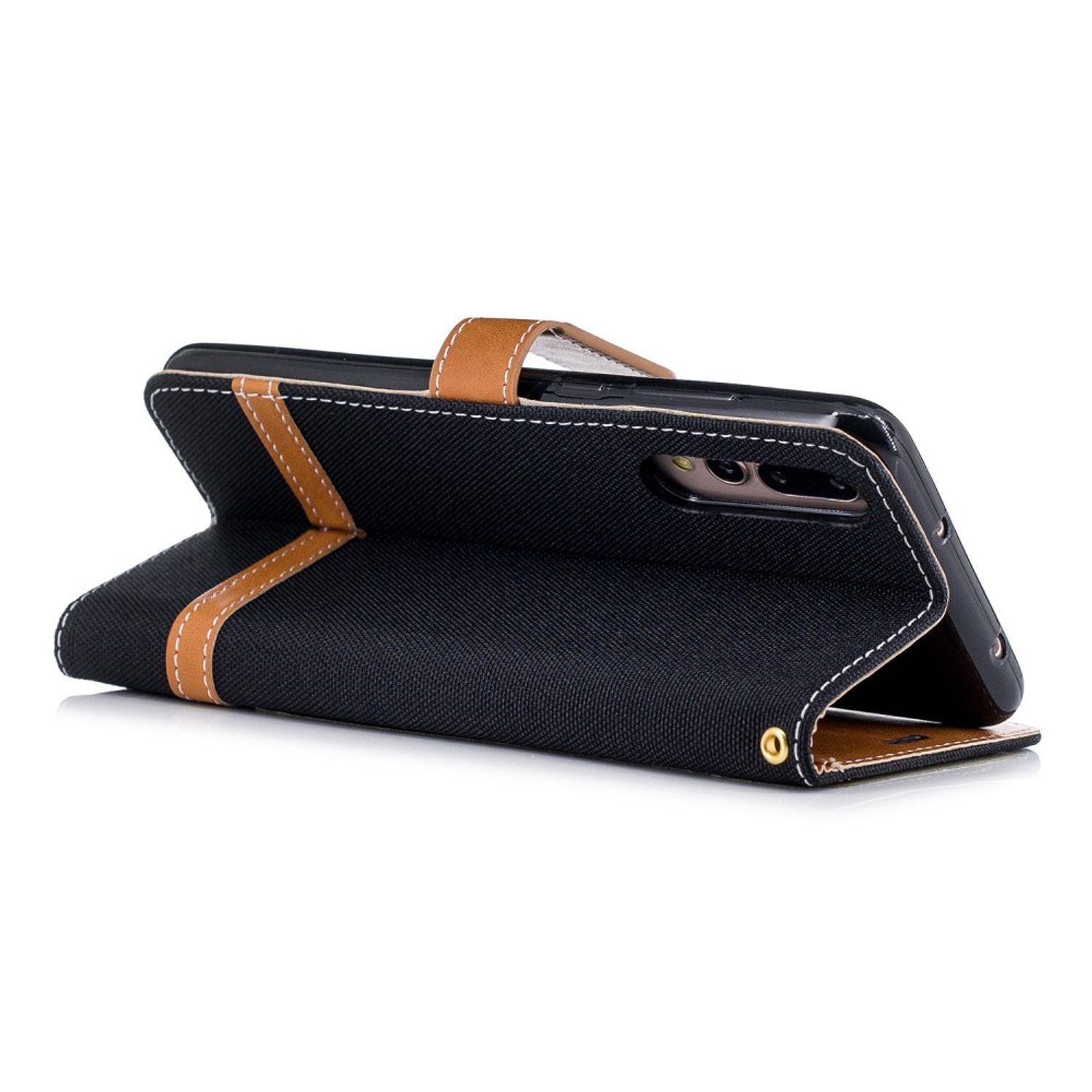 Huawei P20 Pro Handyhülle Bookcover Schwarz