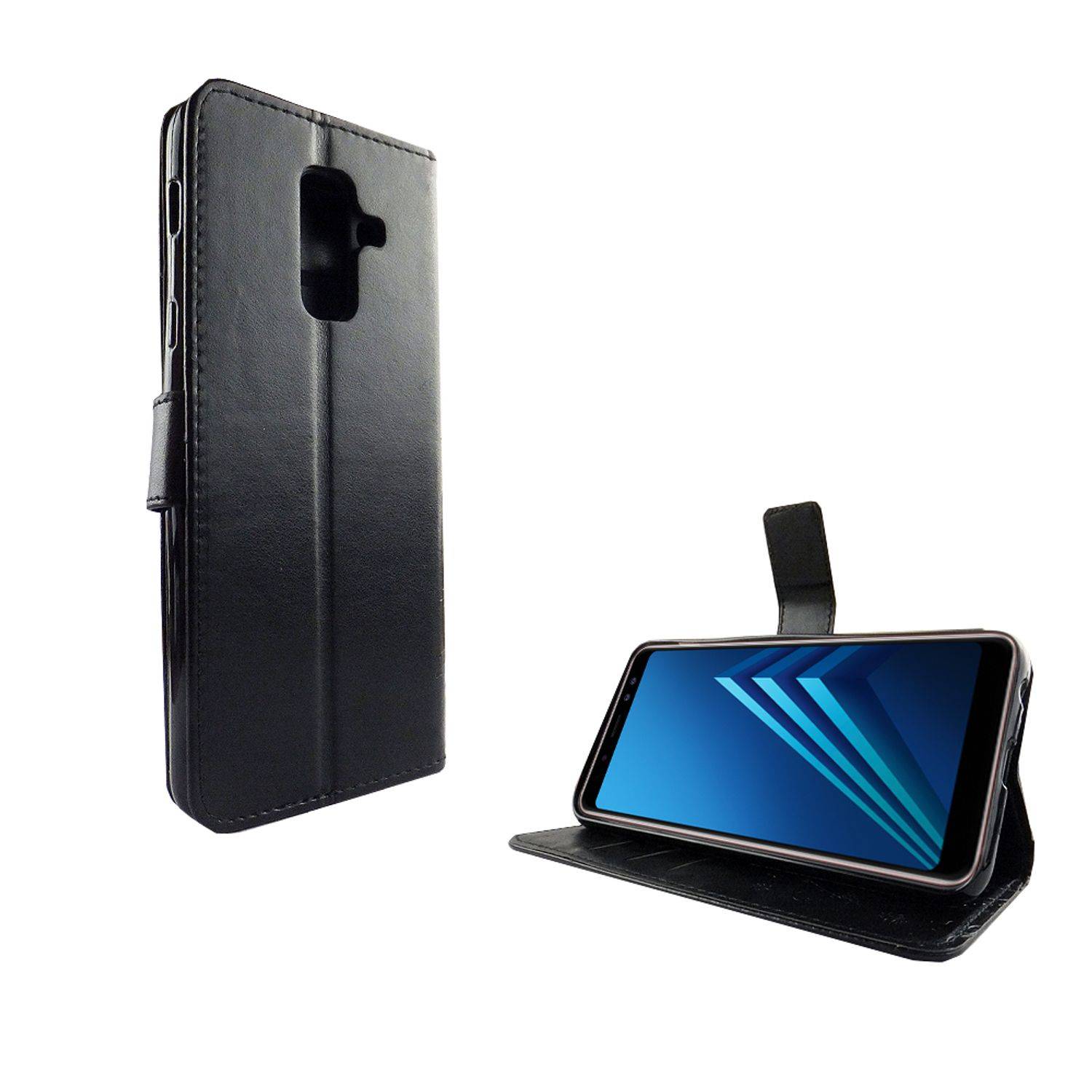 Samsung Galaxy A6 Plus (2018) Handyhülle Bookcover Schwarz