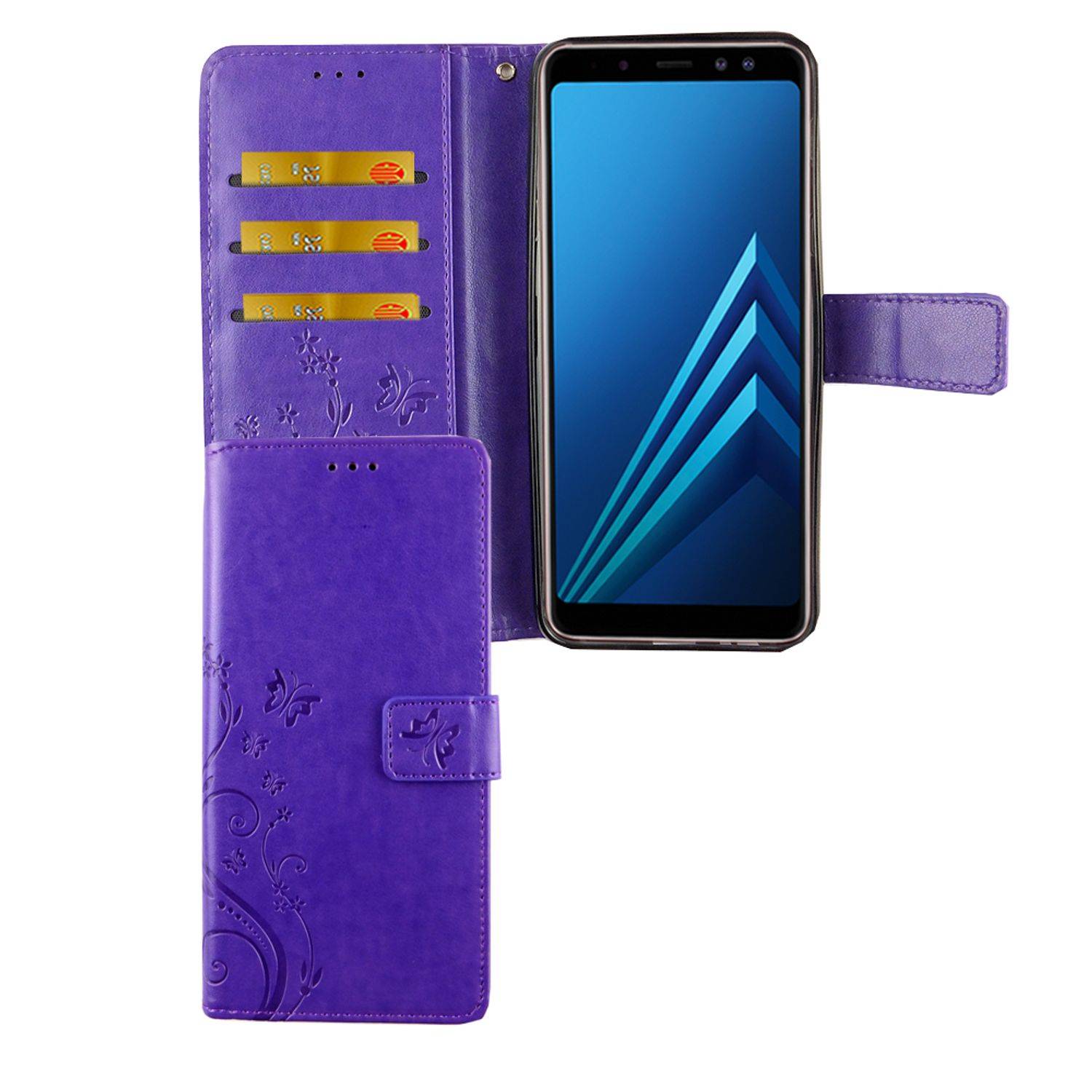 Samsung Galaxy A6 Plus (2018) Handyhülle Bookcover Violett