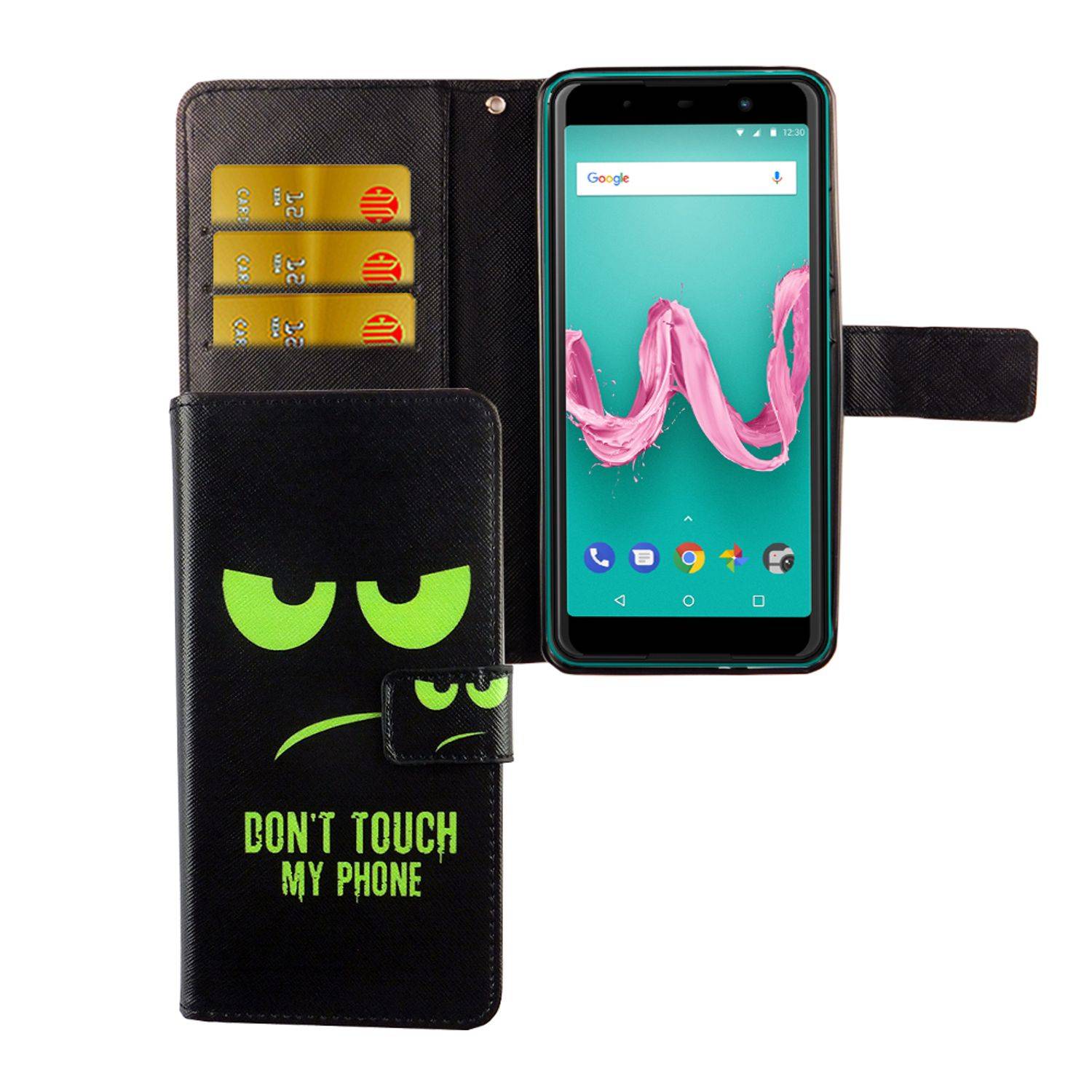 Wiko Lenny 5 Handyhülle Bookcover Grün