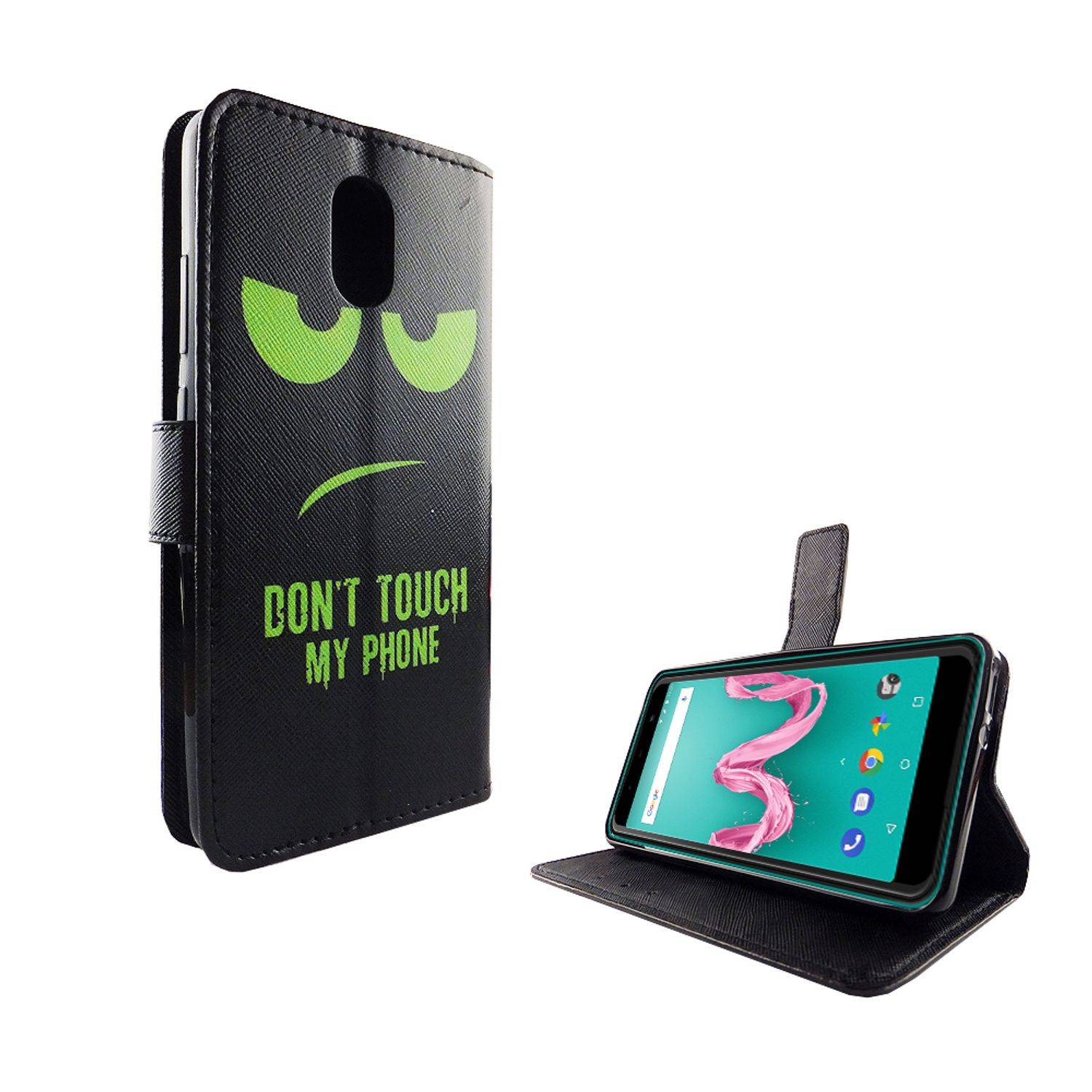 Wiko Lenny 5 Handyhülle Bookcover Grün