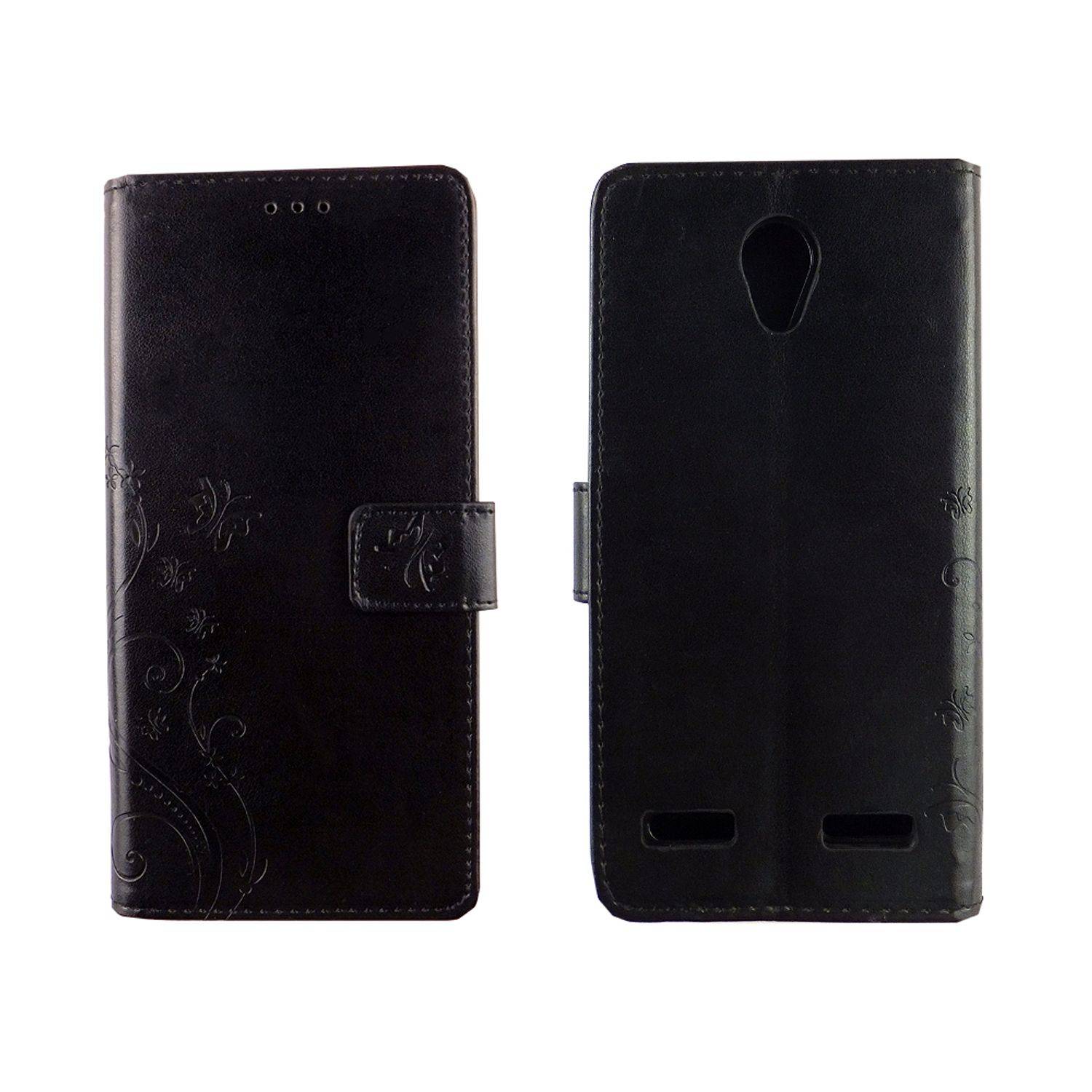 ZTE Blade L7 Handyhülle Bookcover Schwarz