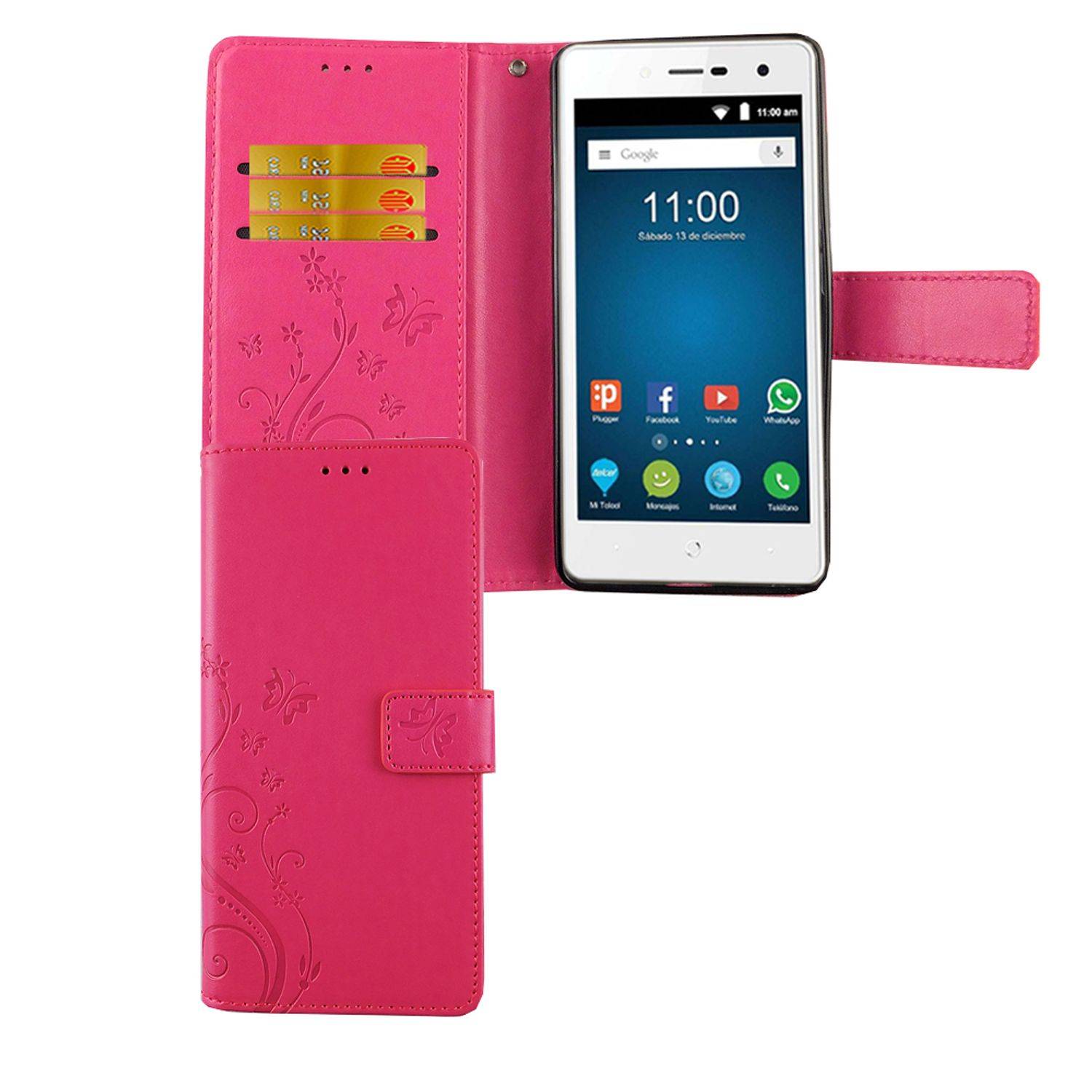 ZTE Blade L7 Handyhülle Bookcover Rosa