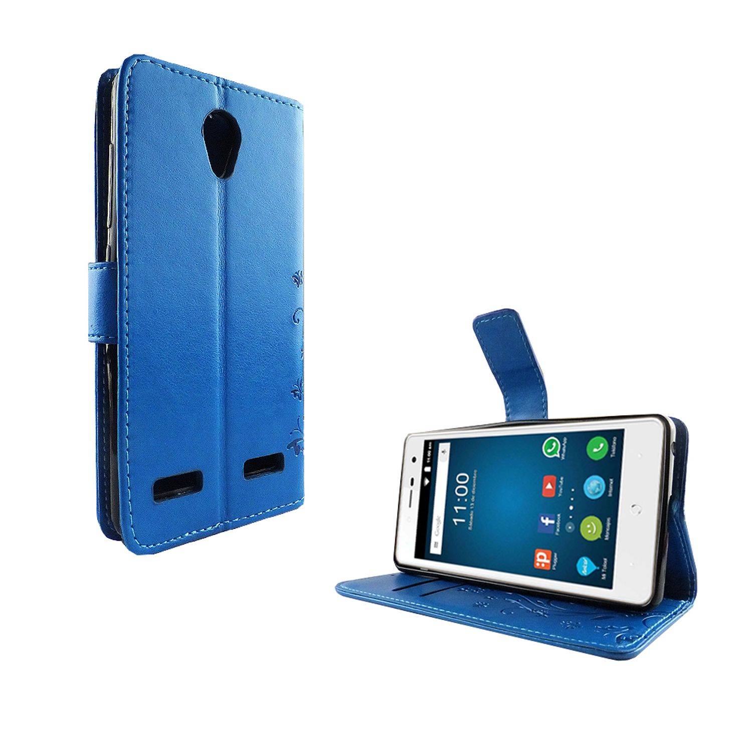 ZTE Blade L7 Handyhülle Bookcover Blau