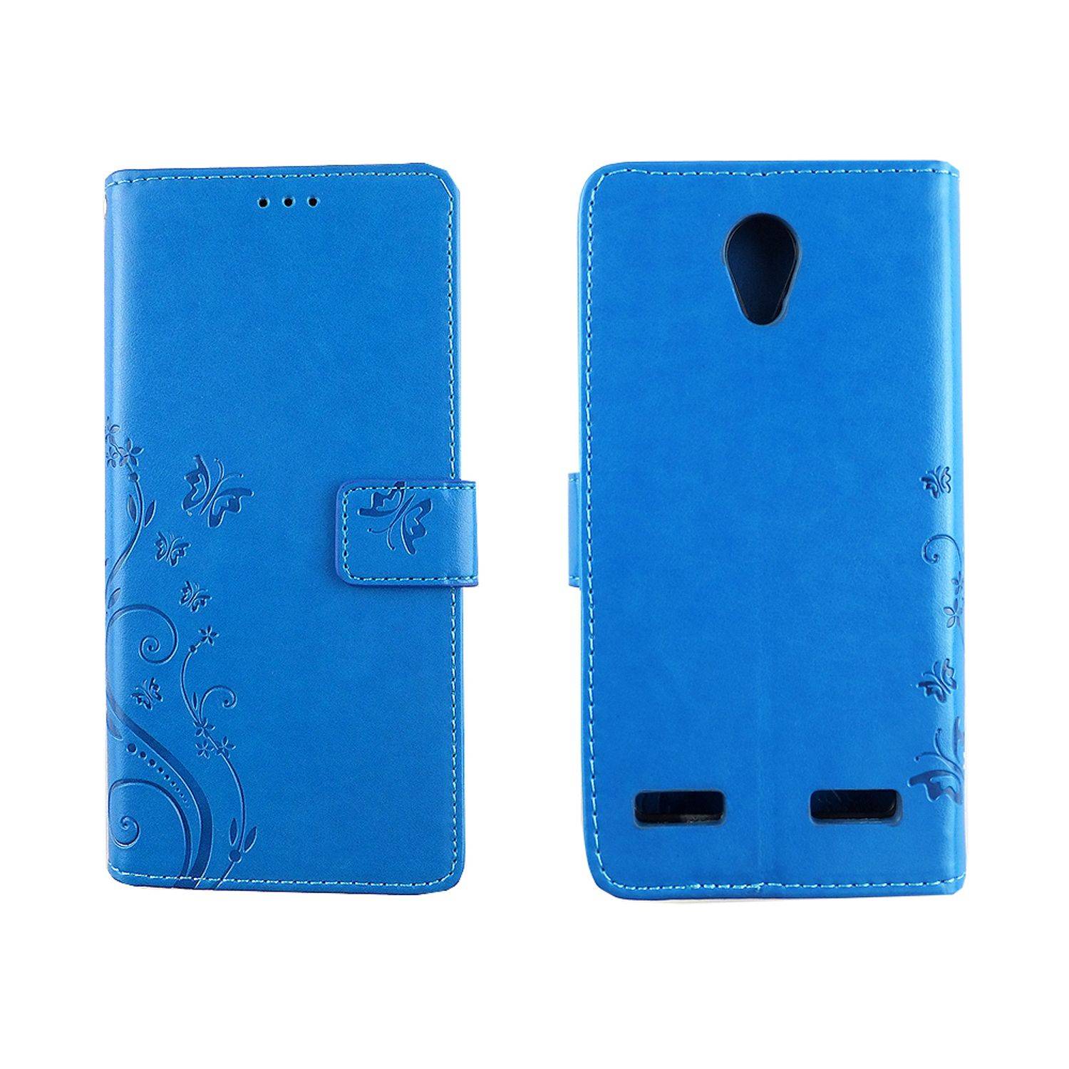 ZTE Blade L7 Handyhülle Bookcover Blau