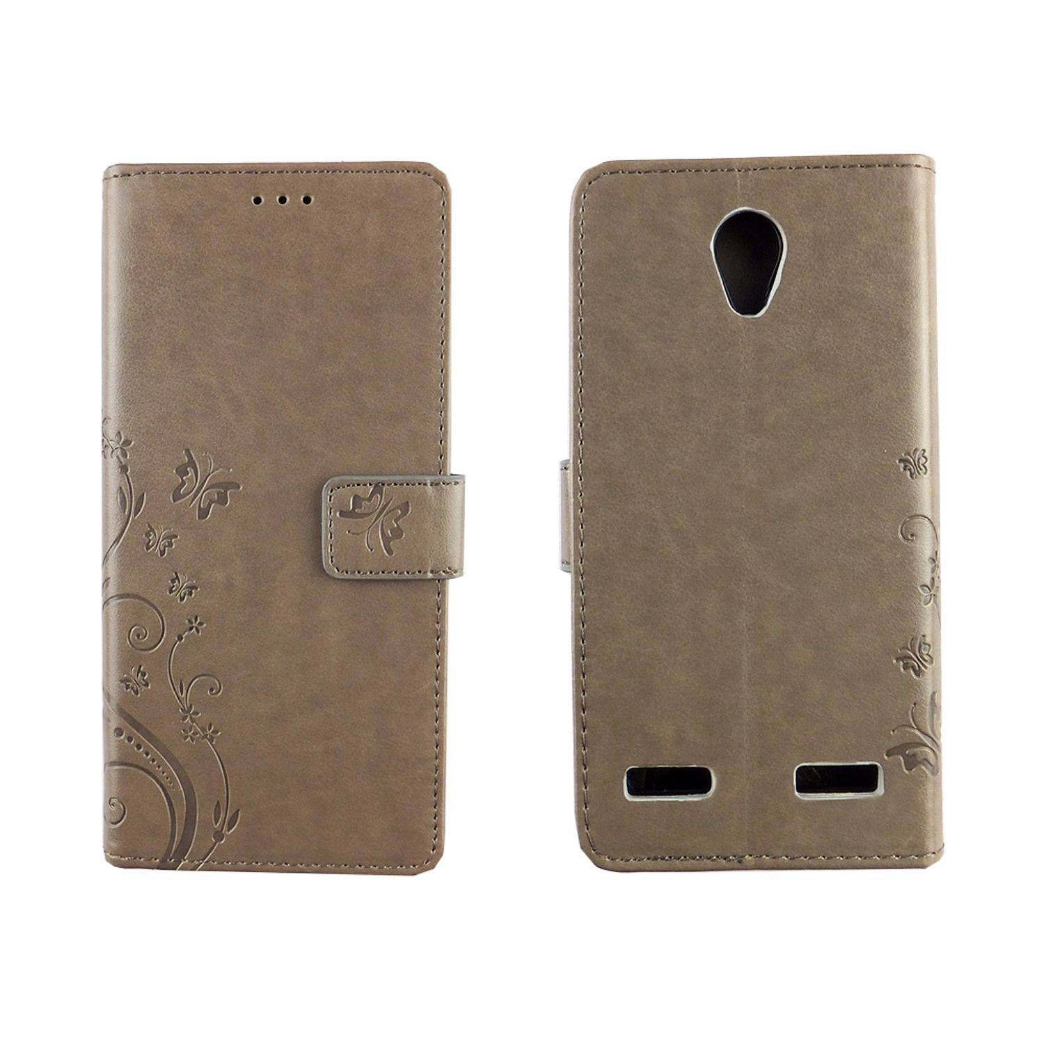 ZTE Blade L7 Handyhülle Bookcover Grau