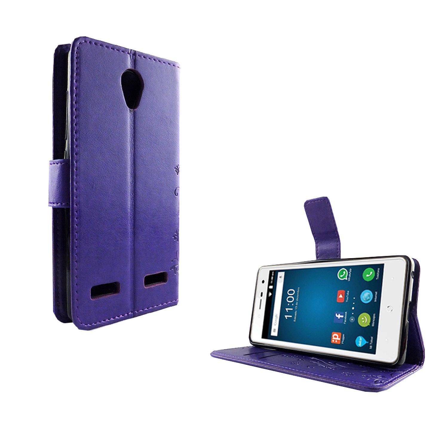 ZTE Blade L7 Handyhülle Bookcover Violett
