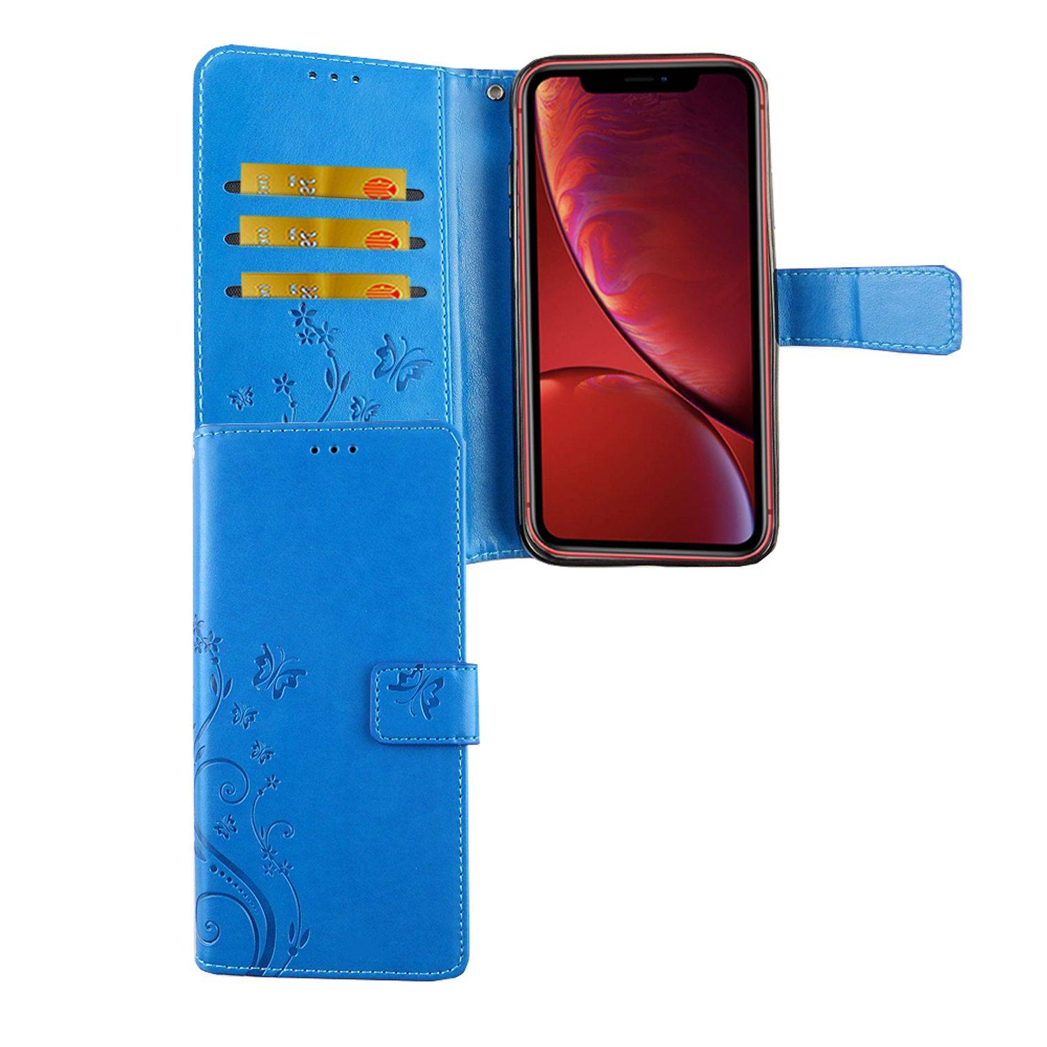 Apple iPhone XR Handyhülle Bookcover Blau