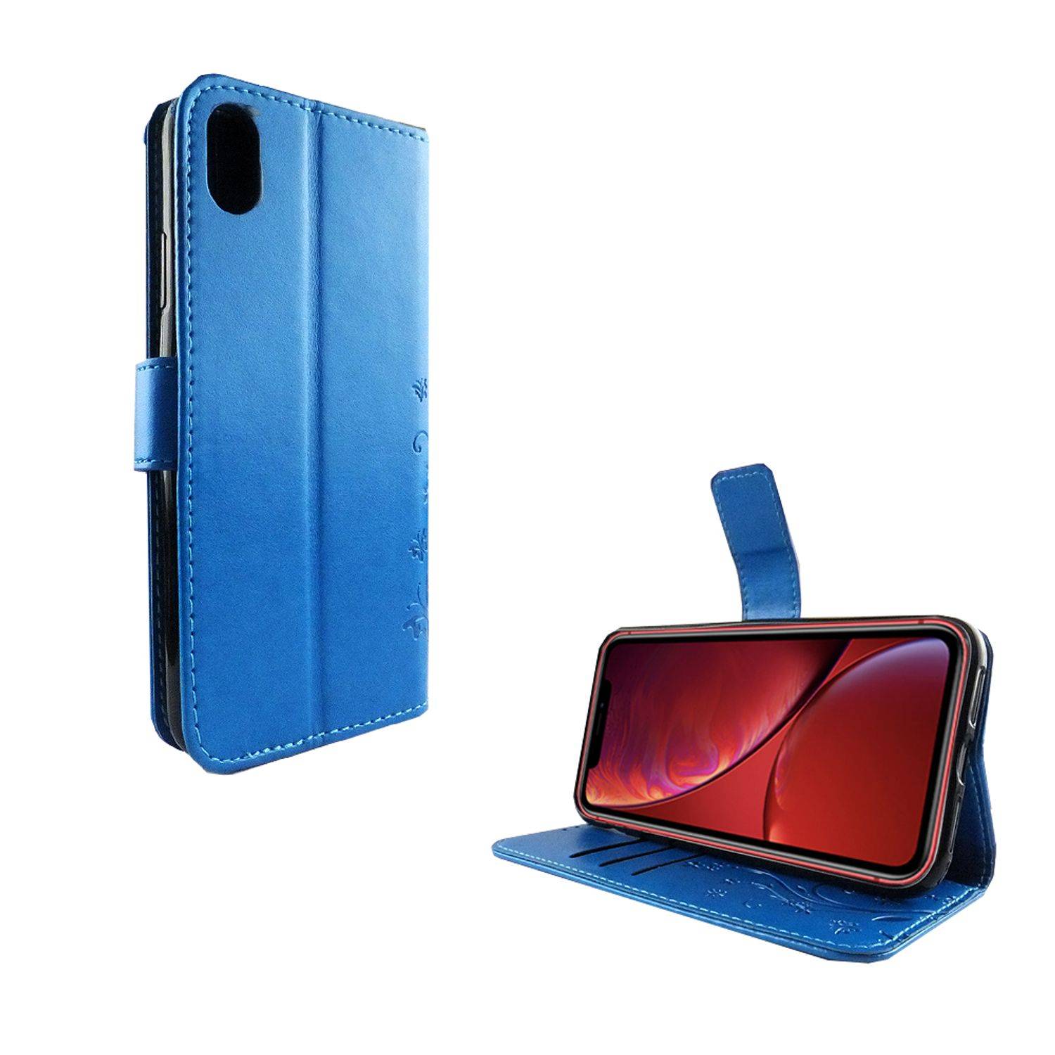 Apple iPhone XR Handyhülle Bookcover Blau
