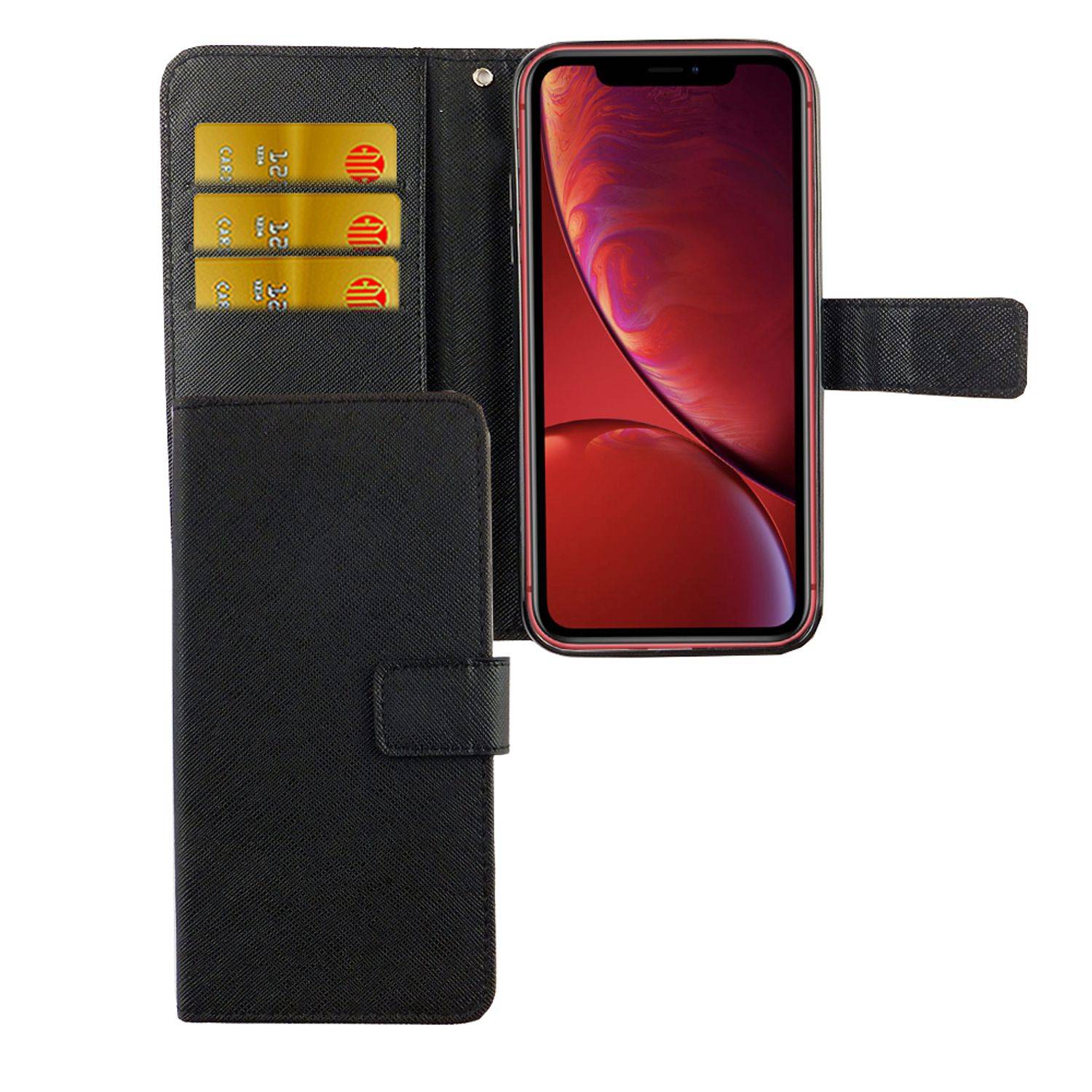 Apple iPhone XR Handyhülle Bookcover Schwarz